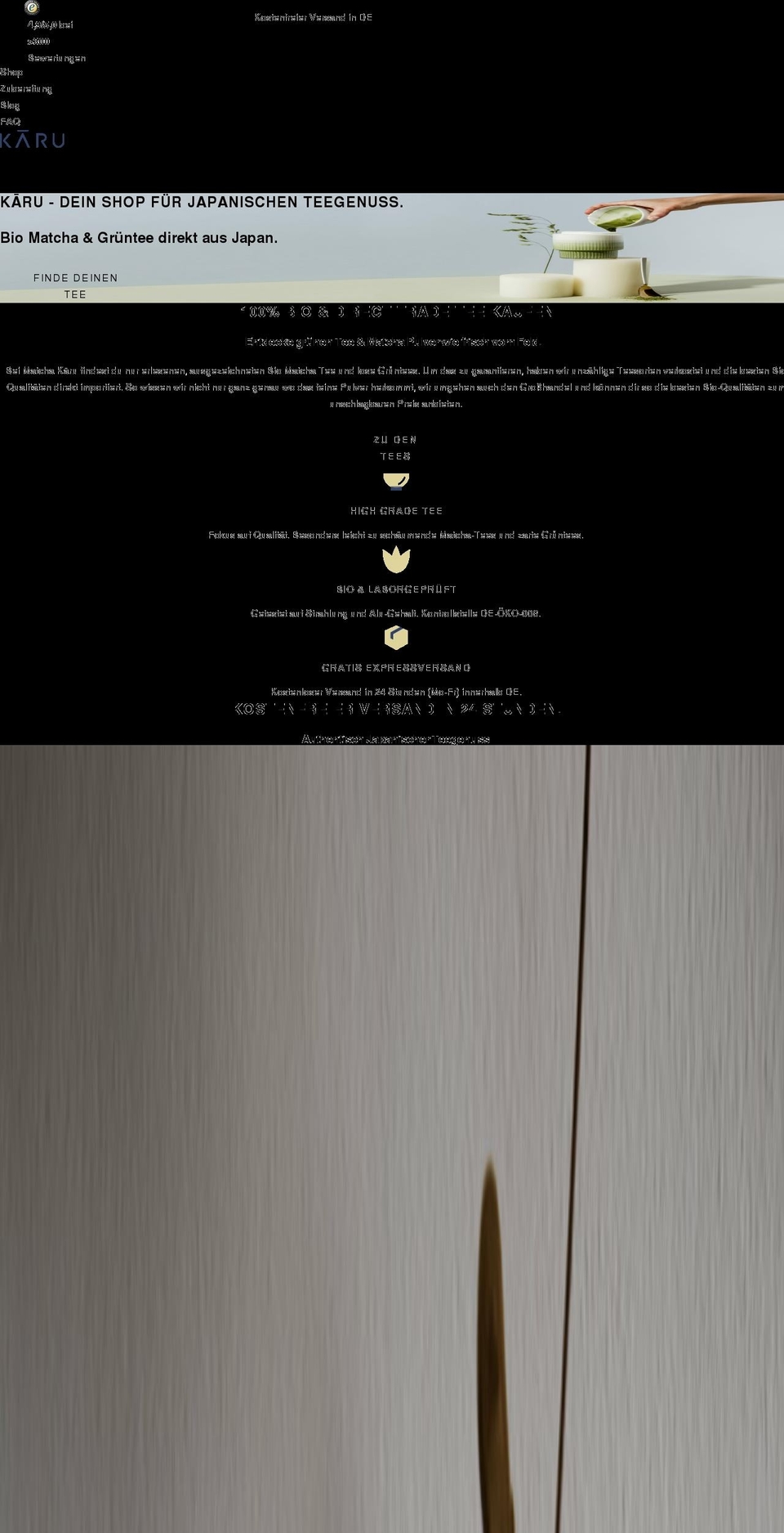 matcha-karu.com shopify website screenshot