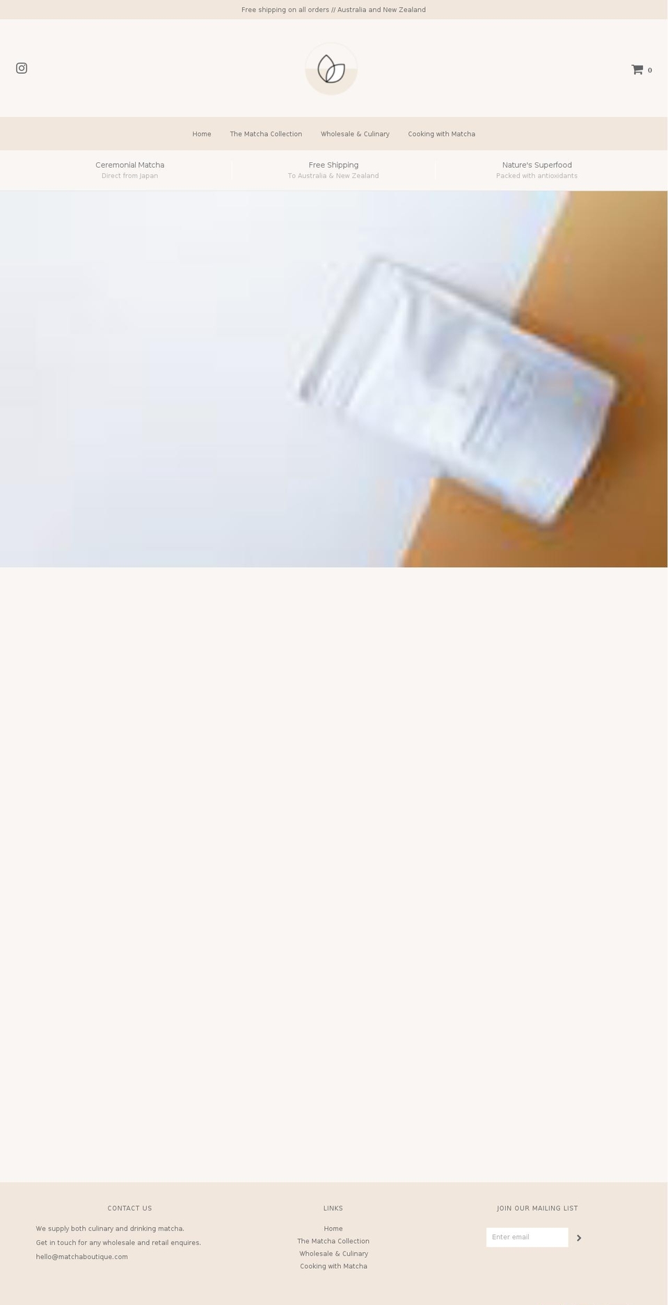 matchaboutique.com — Shopify storefront screenshot