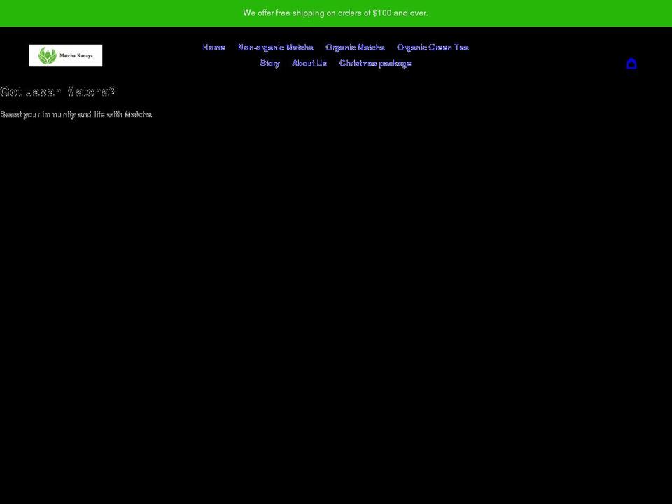 matchakanaya.com shopify website screenshot