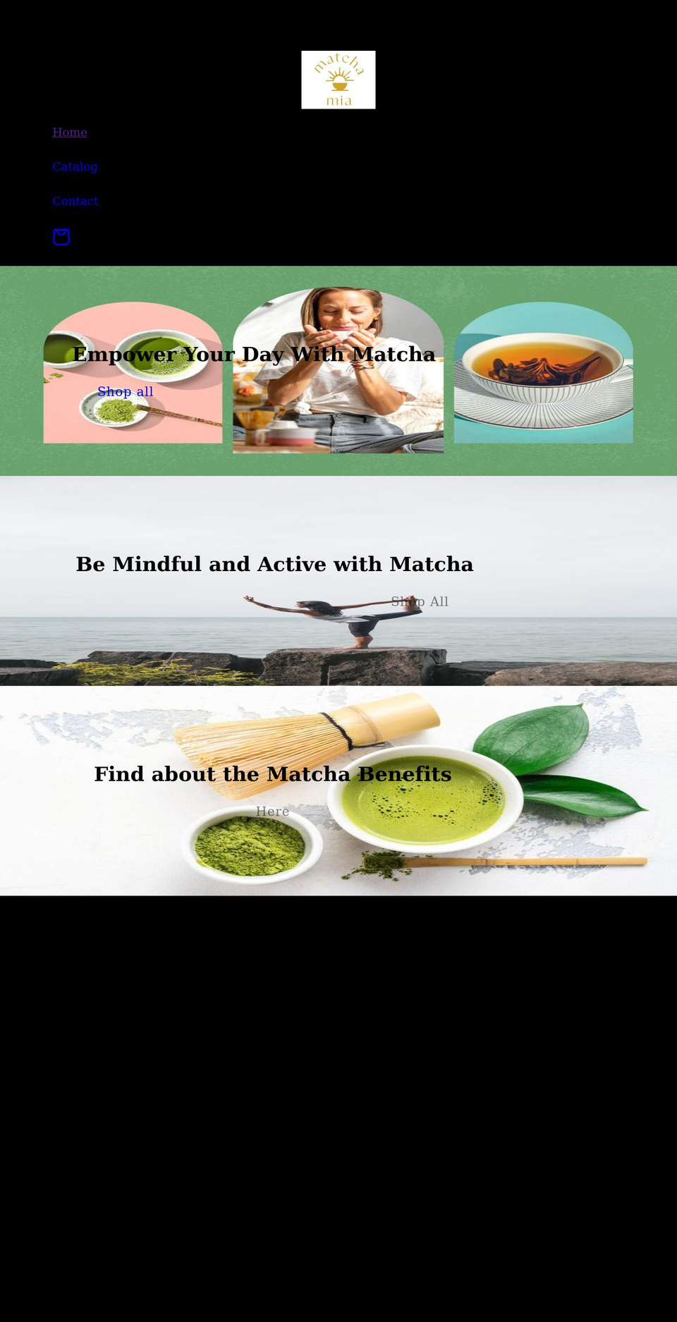matchamia.com shopify website screenshot