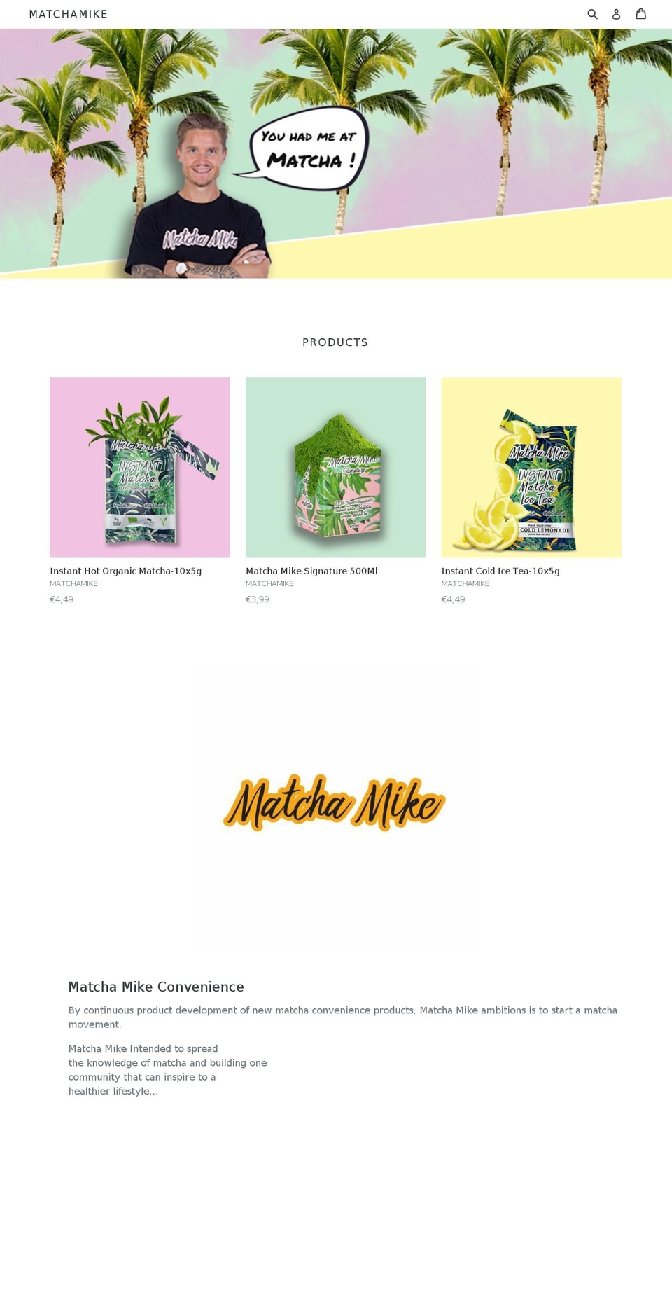 matchamike.com — Shopify storefront screenshot