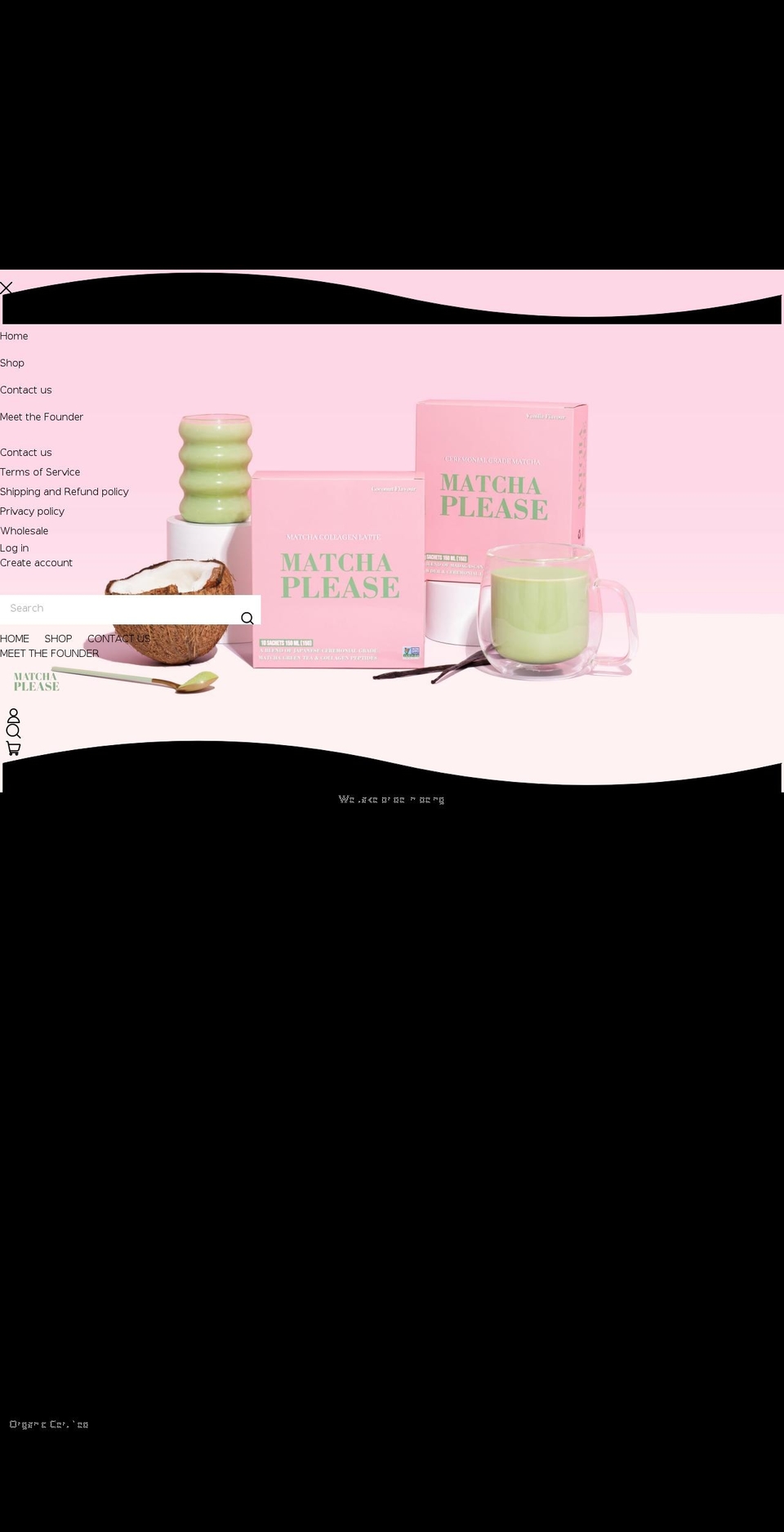 matchaplease.com shopify website screenshot