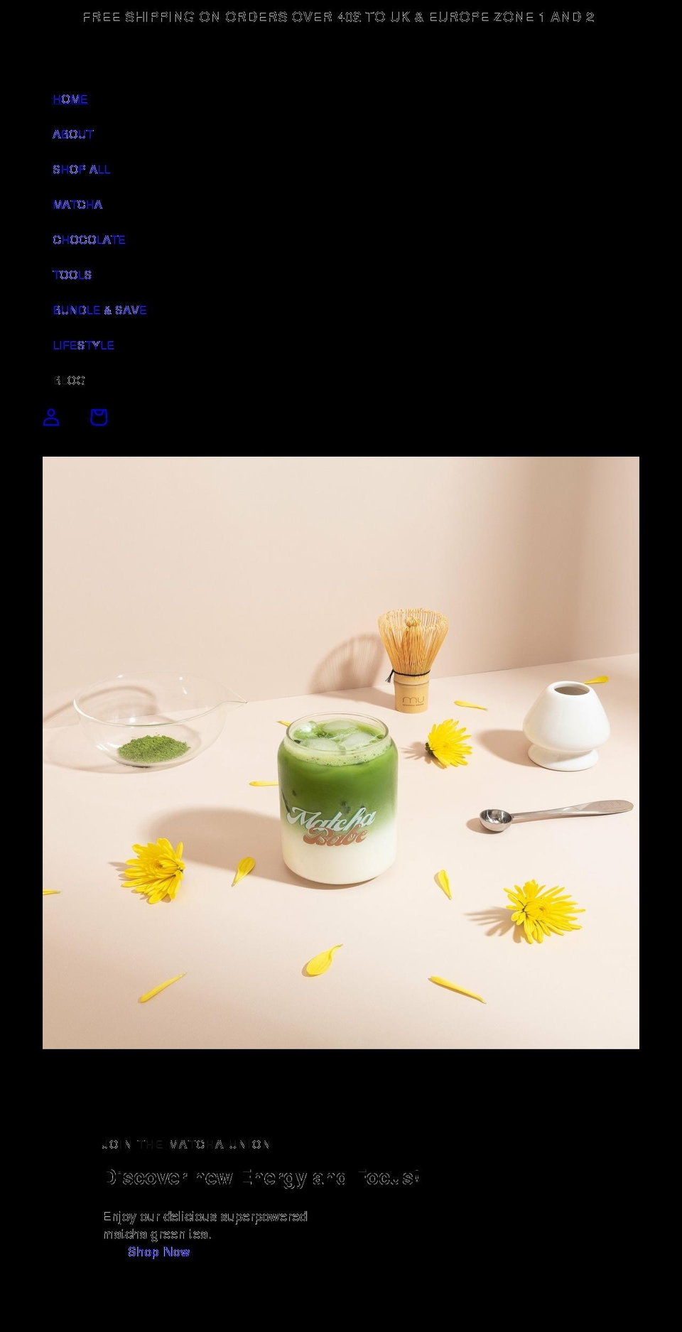 matchaunion.com shopify website screenshot