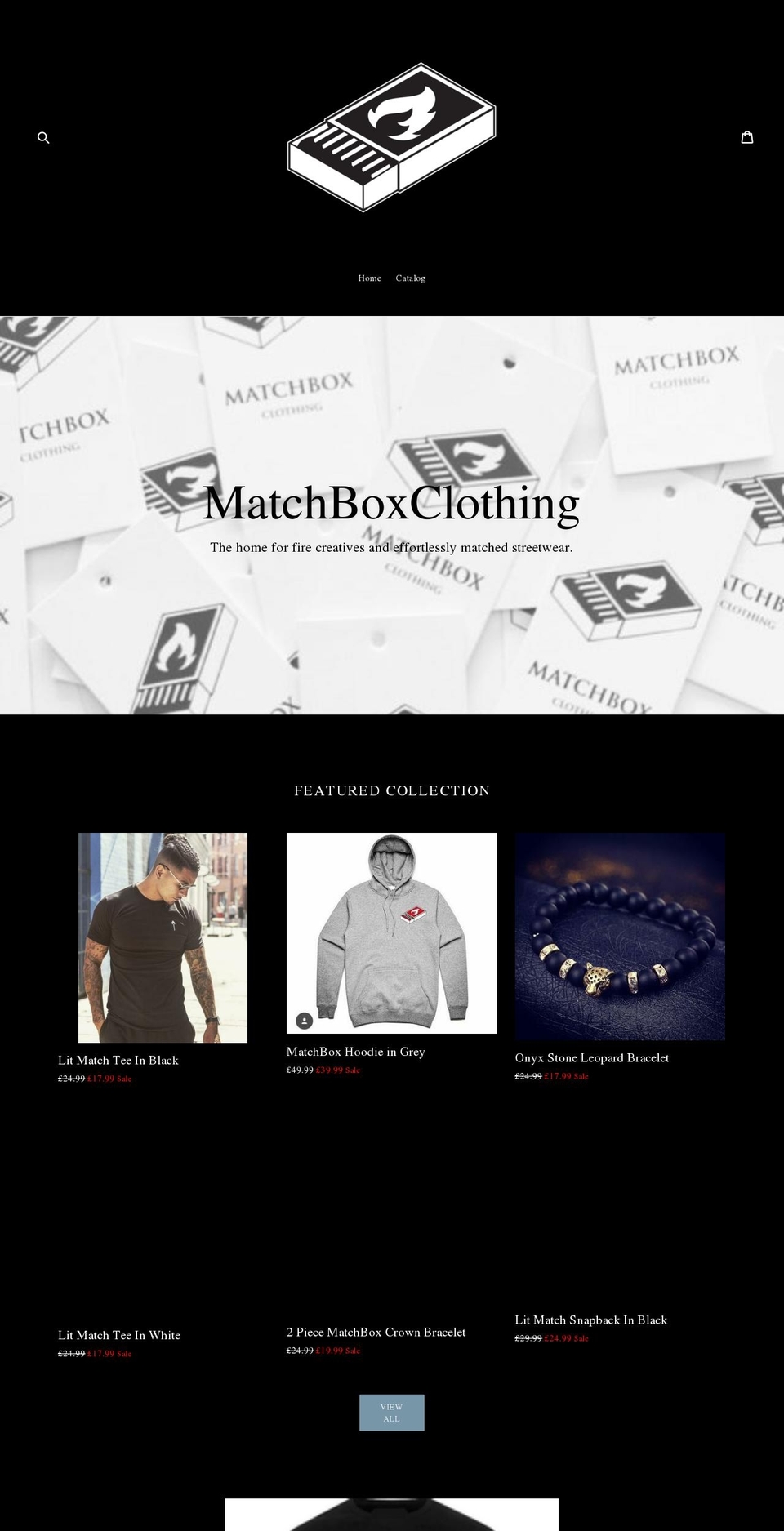 matchboxclothing.com — Shopify storefront screenshot