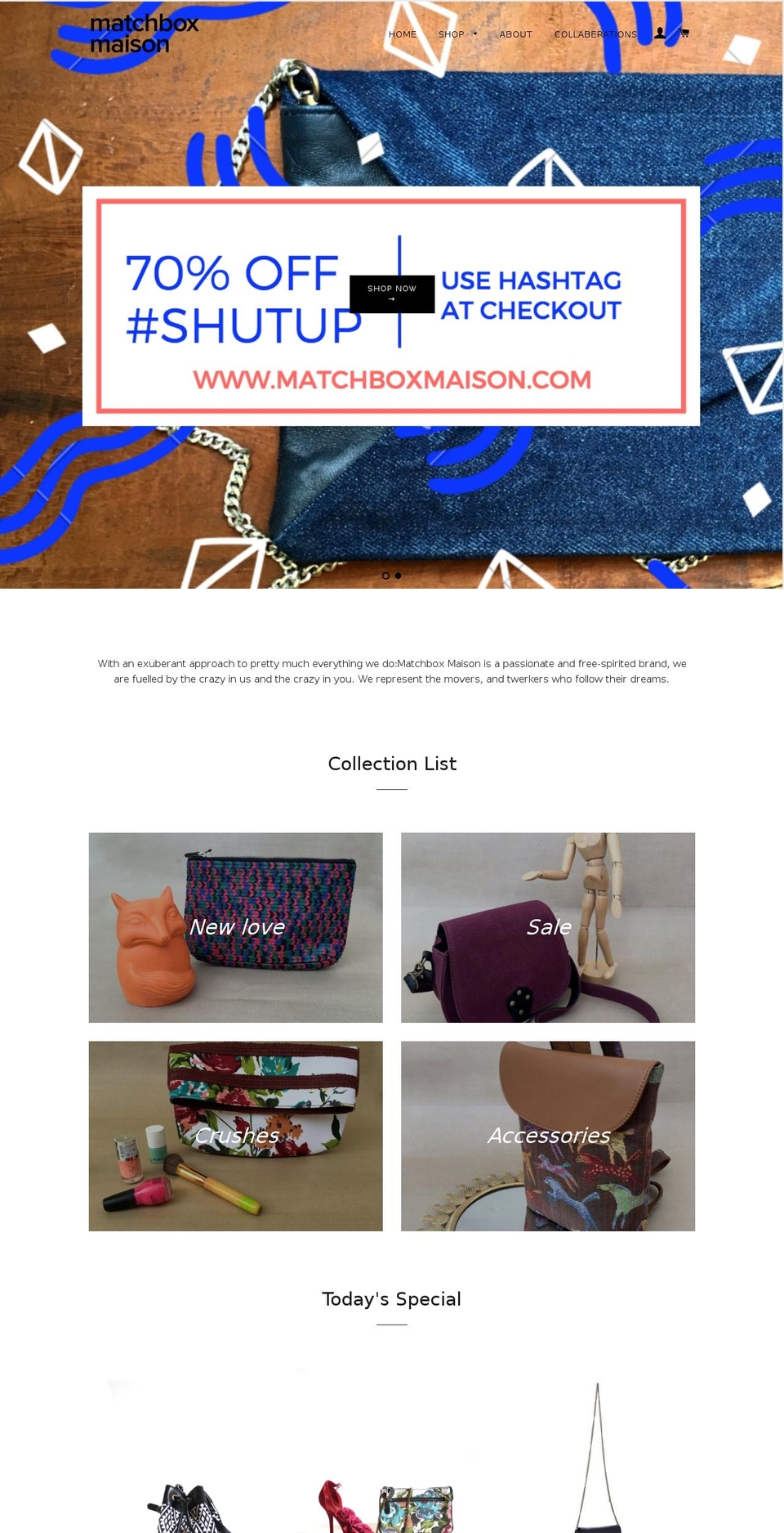 matchboxmaison.com shopify website screenshot