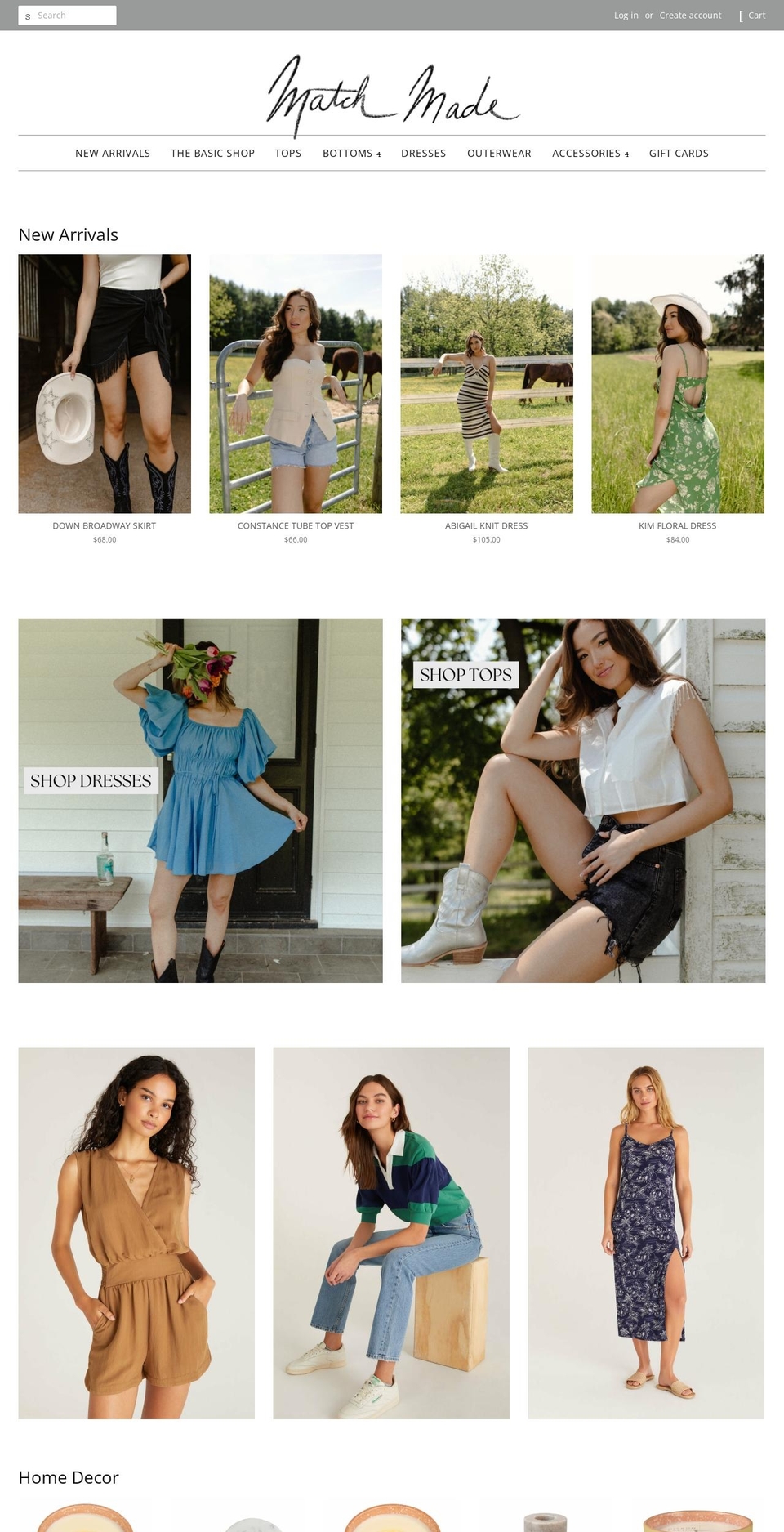 matchmadestores.com shopify website screenshot