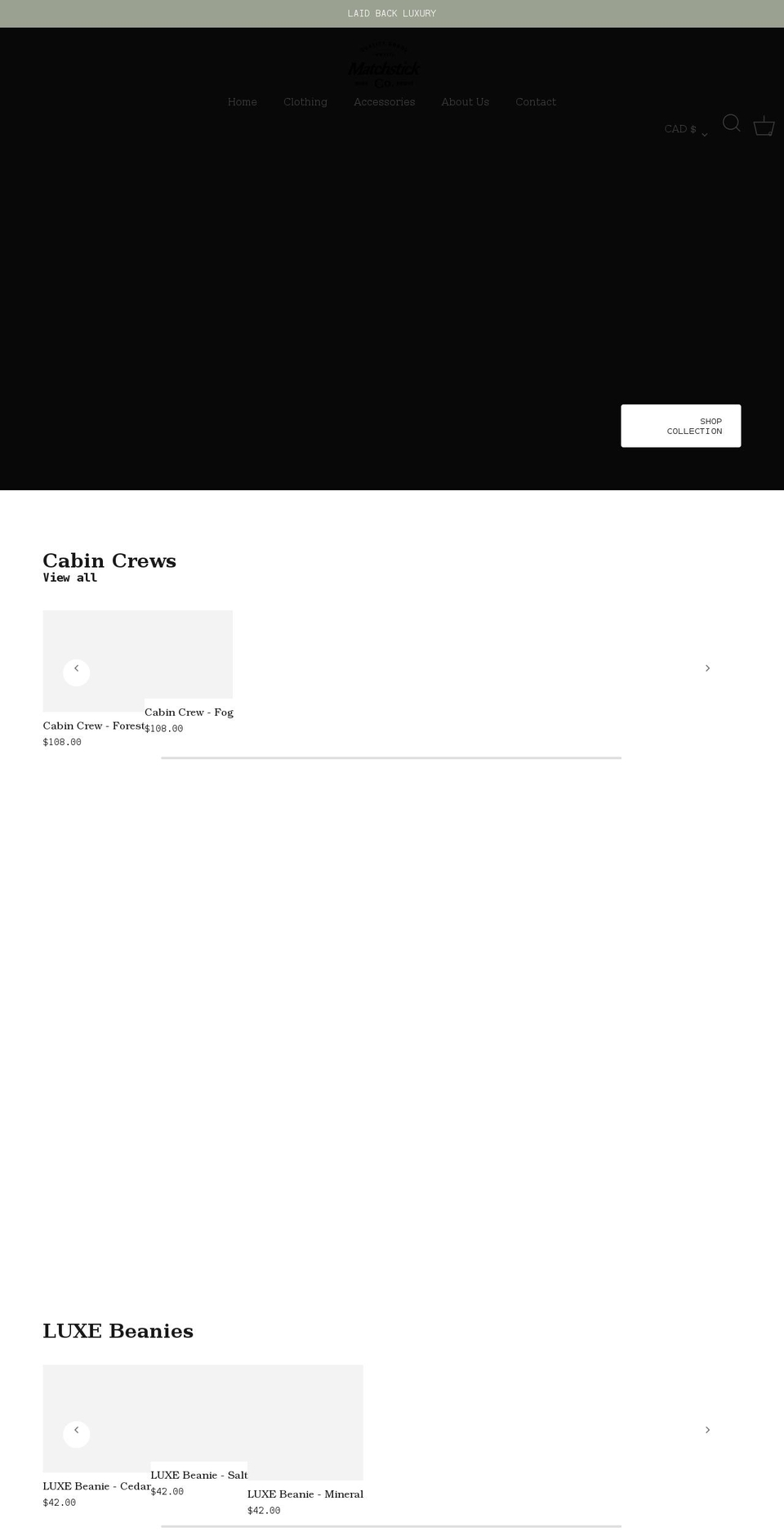 matchsticklabel.com shopify website screenshot