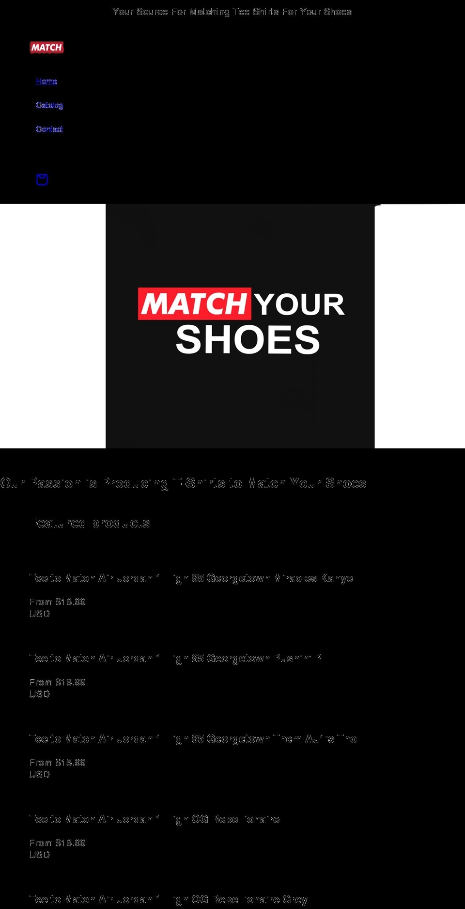 matchyourshoes.com shopify website screenshot