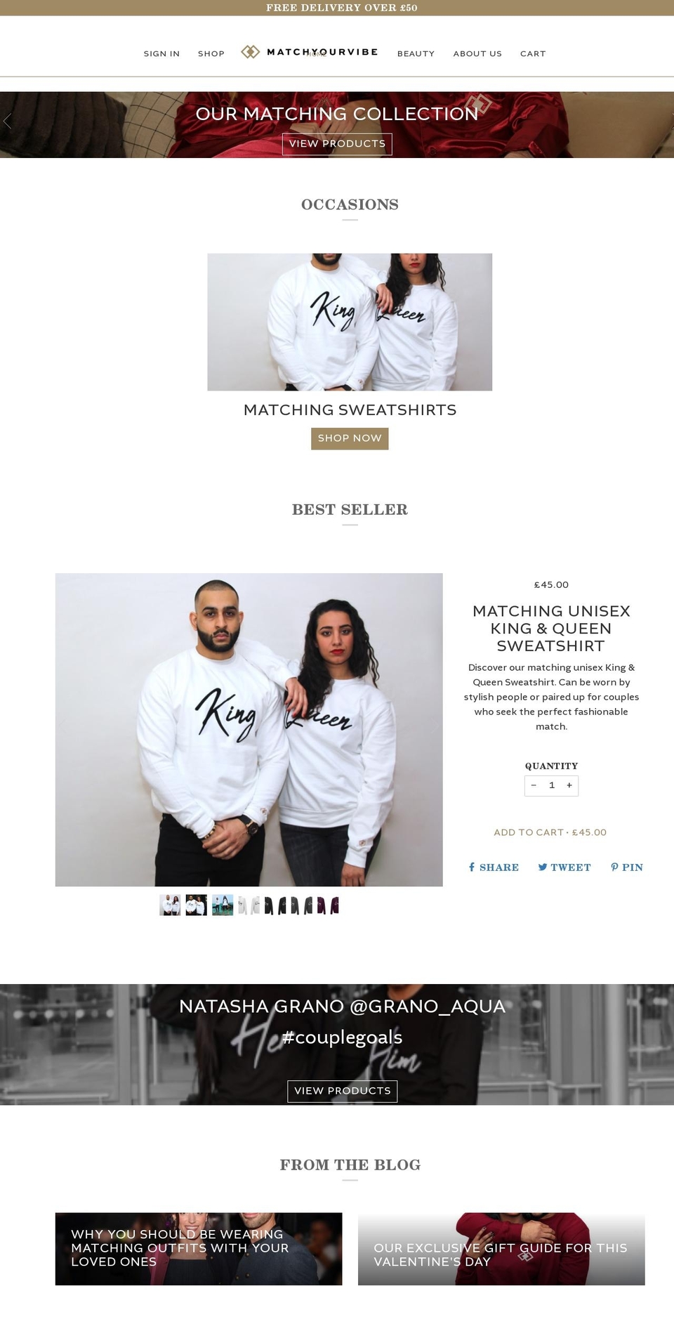 matchyouvibe.com — Shopify storefront screenshot