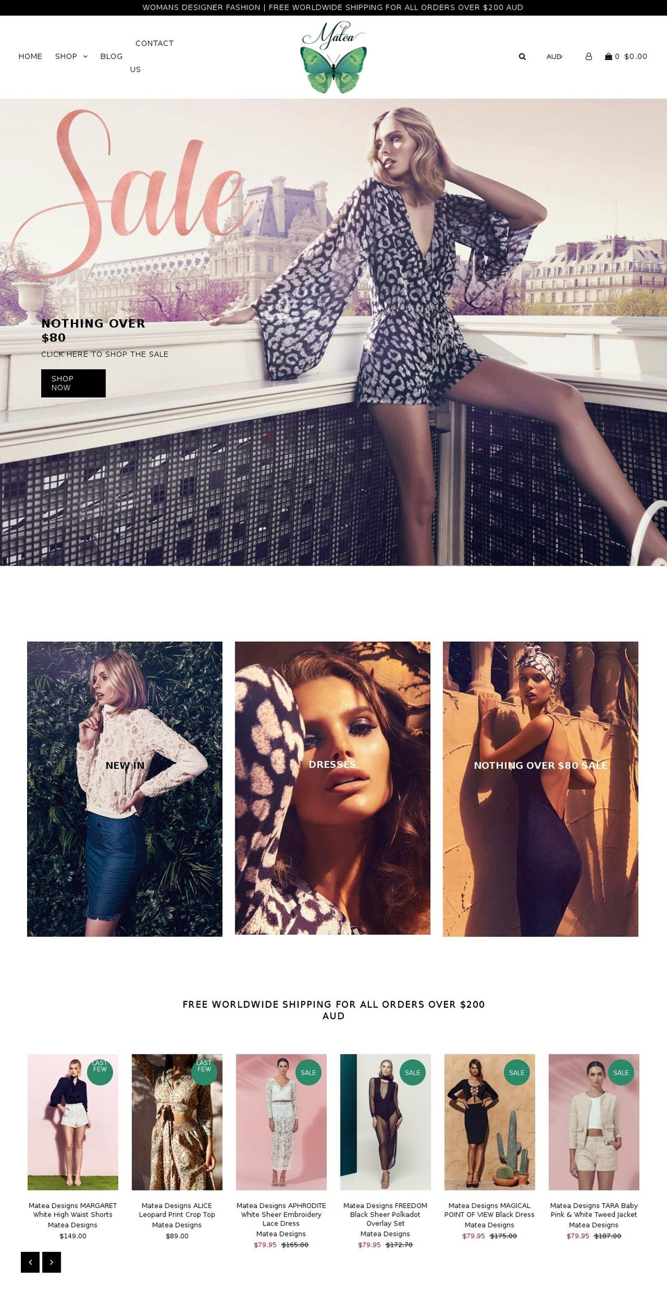 mateadesigns.com — Shopify storefront screenshot