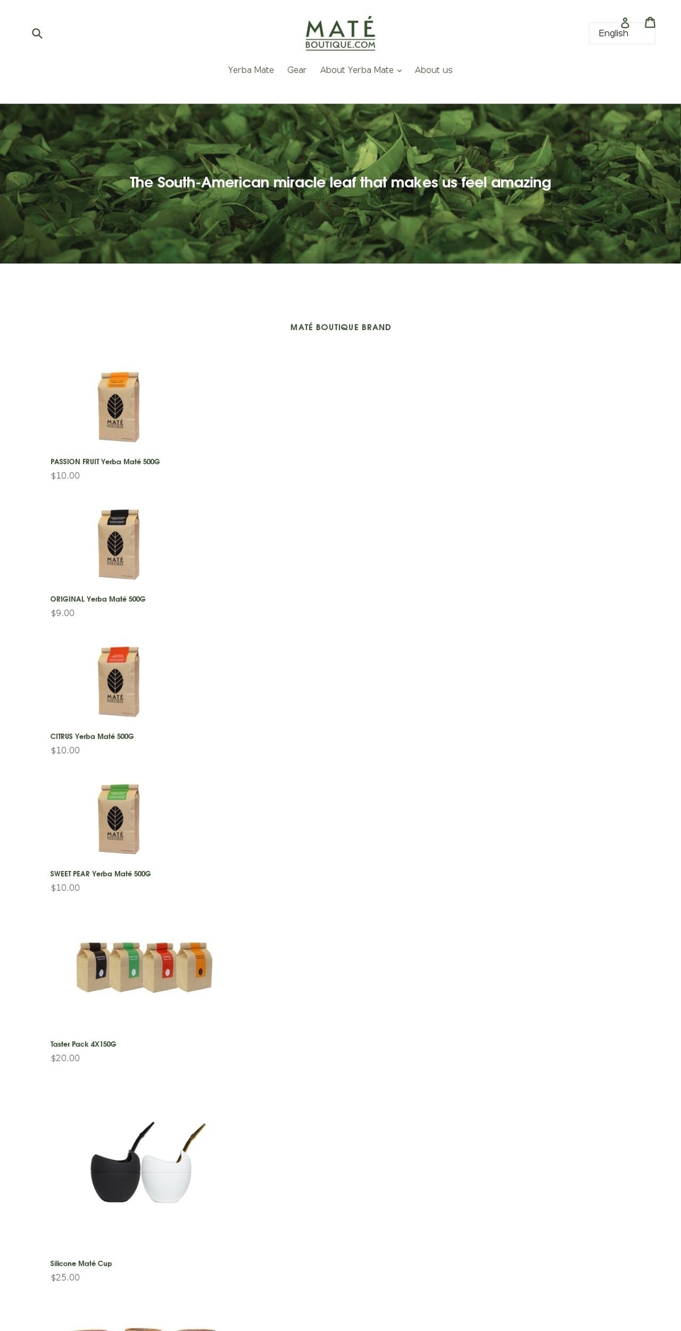 mateboutique.com — Shopify storefront screenshot