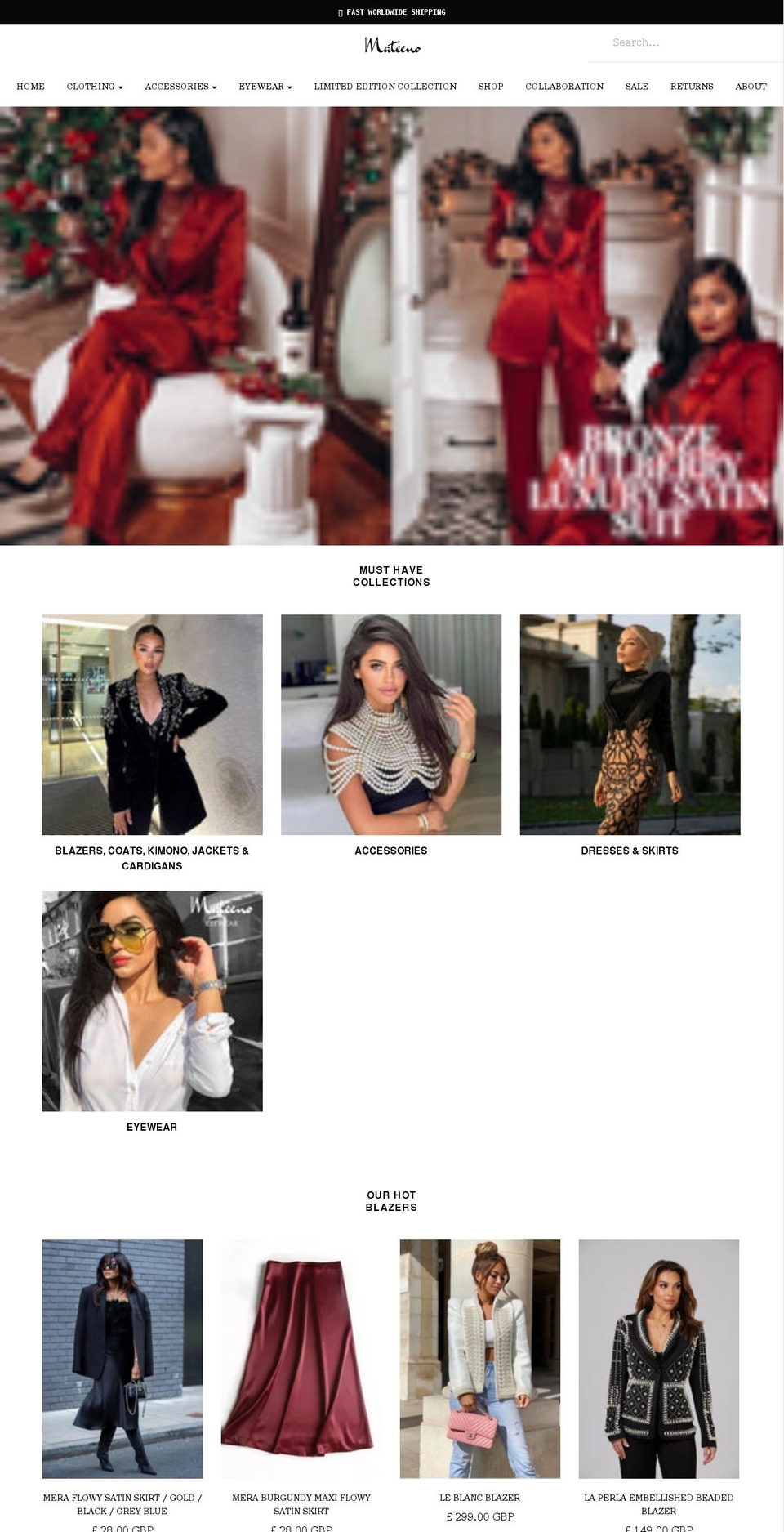 mateeno.com — Shopify storefront screenshot