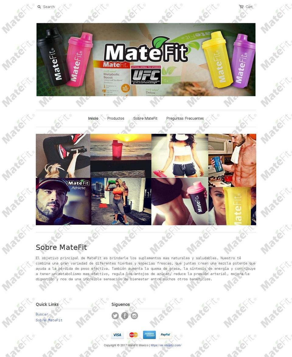 matefitmexico.com shopify website screenshot