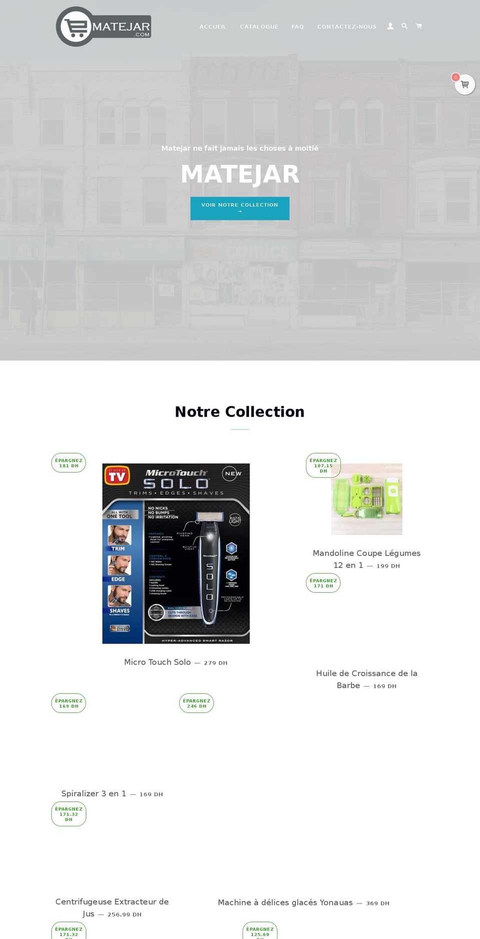 matejar.com — Shopify storefront screenshot