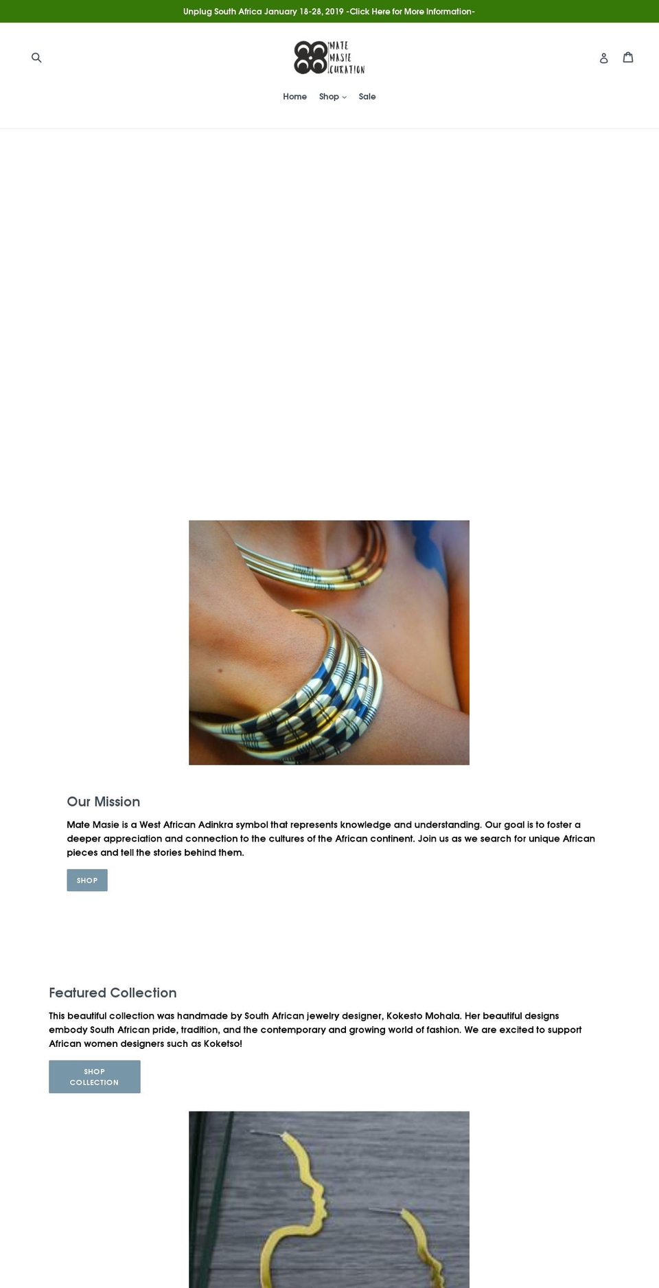 matemasiecuration.com shopify website screenshot