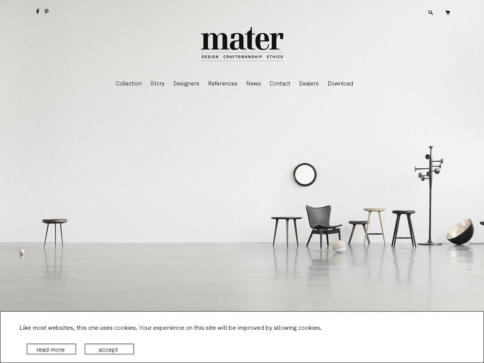 mater.dk shopify website screenshot