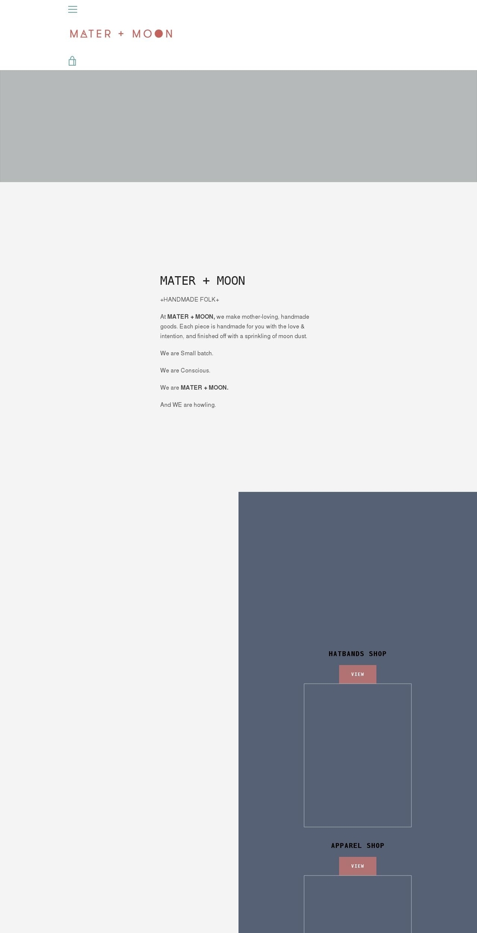 materandmoon.com shopify website screenshot