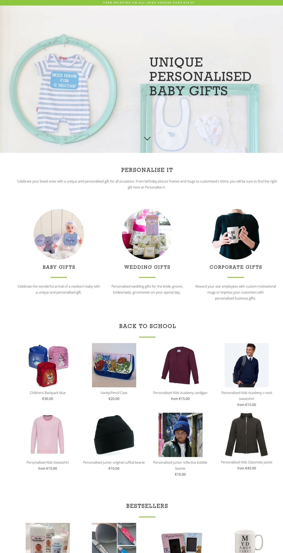 materialneeds.ie shopify website screenshot