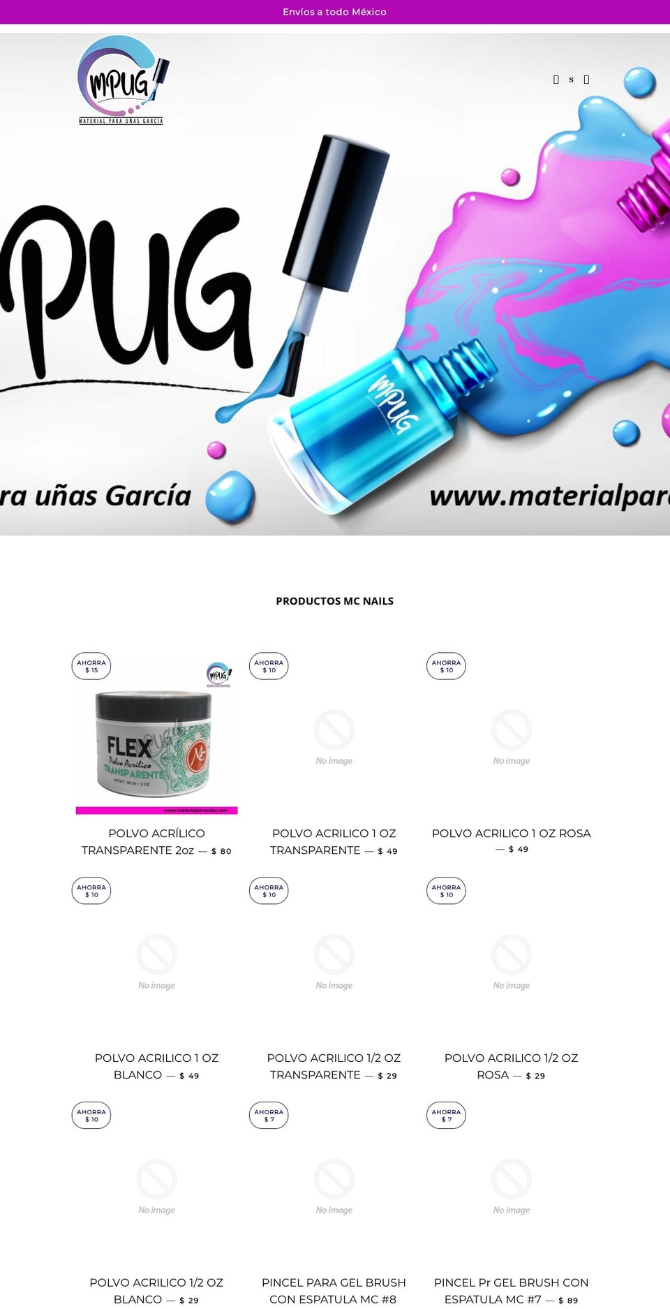 materialparaunas.com shopify website screenshot