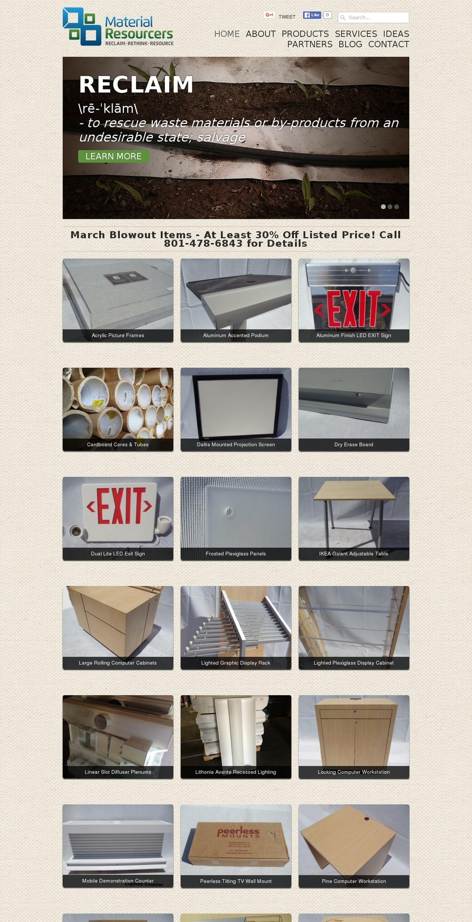 materialresourcers.com shopify website screenshot