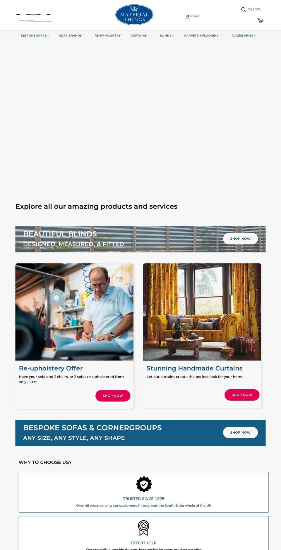 material Shopify theme site example materialthings.co.uk