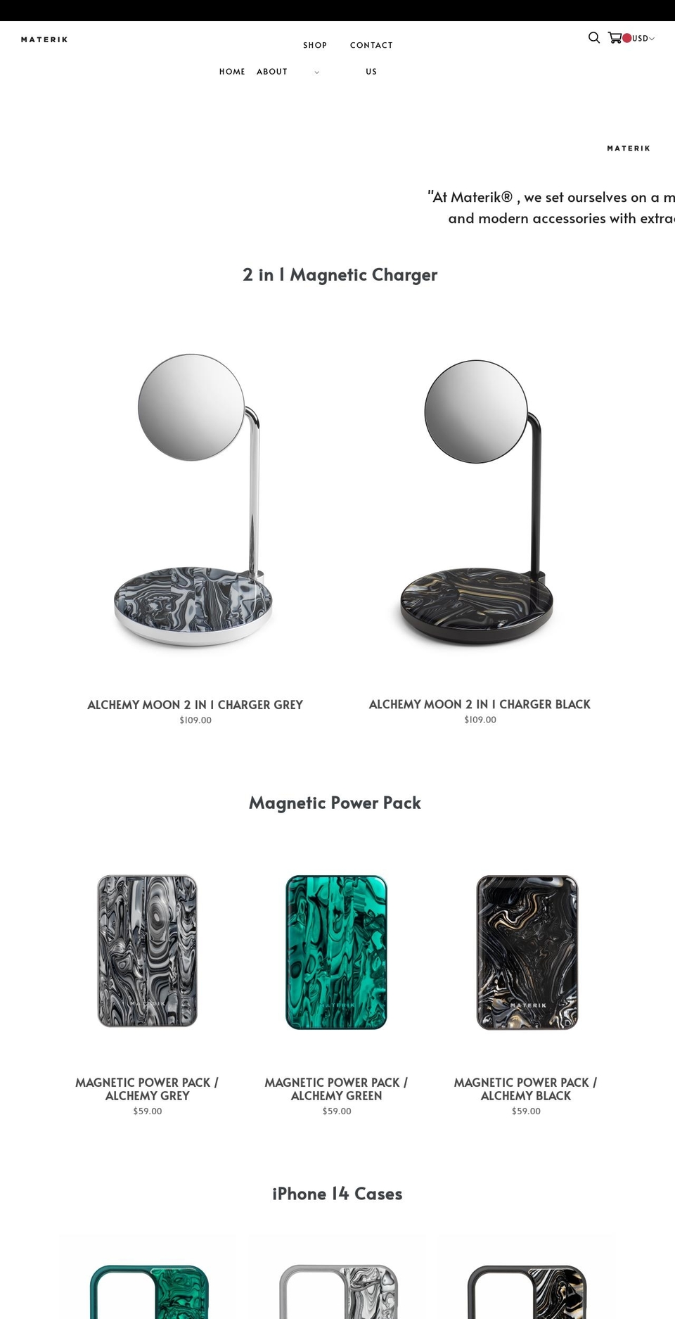 materikstory.com shopify website screenshot