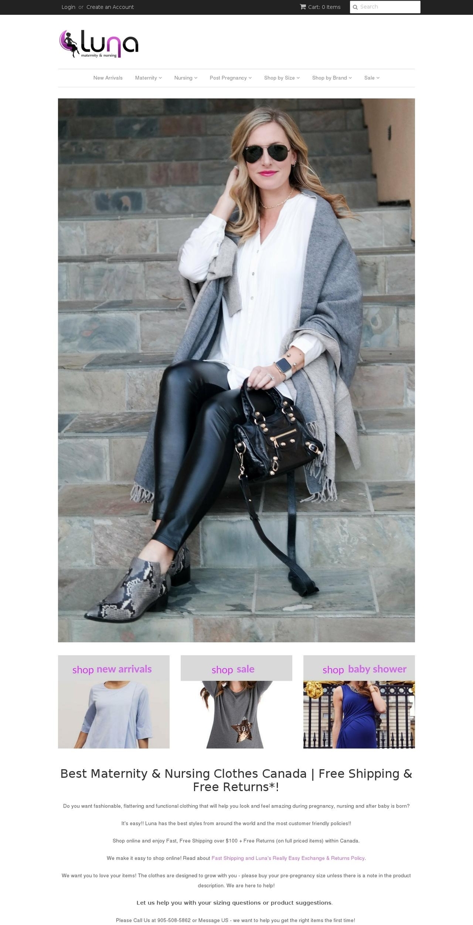 maternityclothingtoronto.com — Shopify storefront screenshot