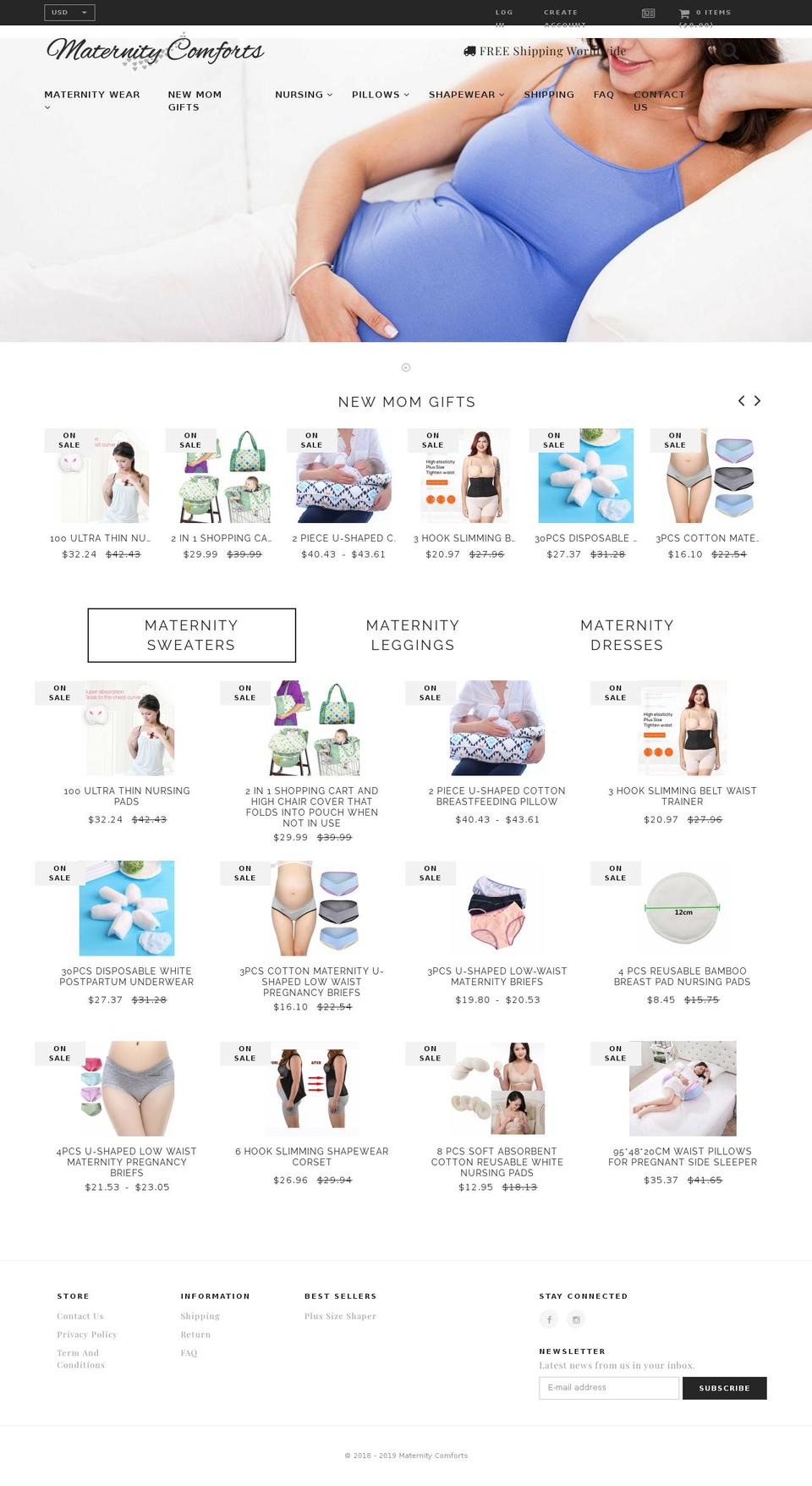 annabelle-v1-2 Shopify theme site example maternitycomforts.com