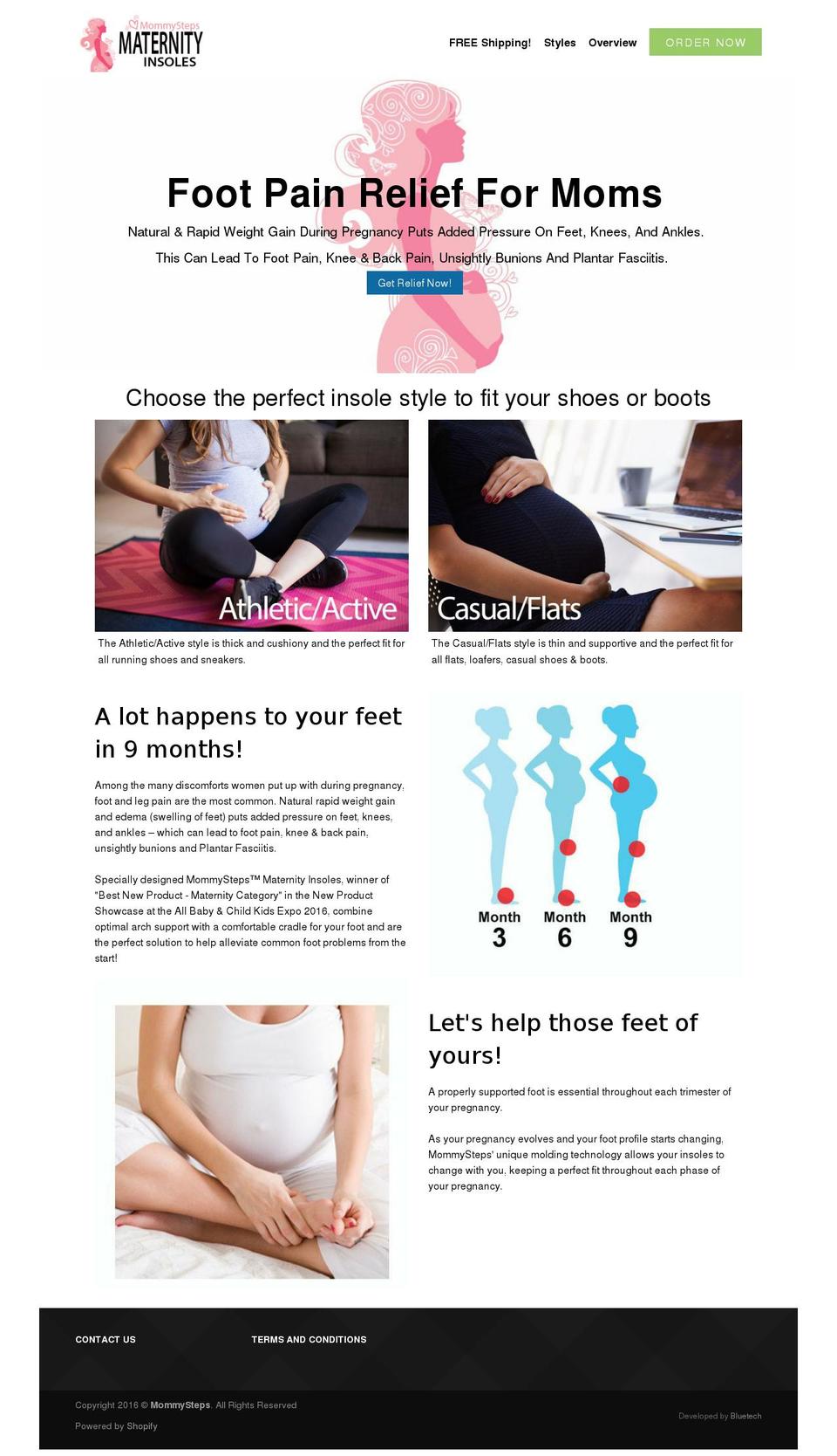 MommySteps_New Shopify theme site example maternityinsoles.com