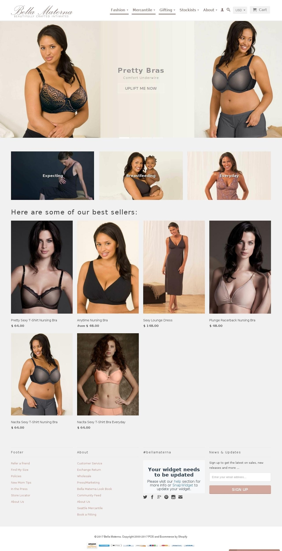 maternitylingerie.net shopify website screenshot