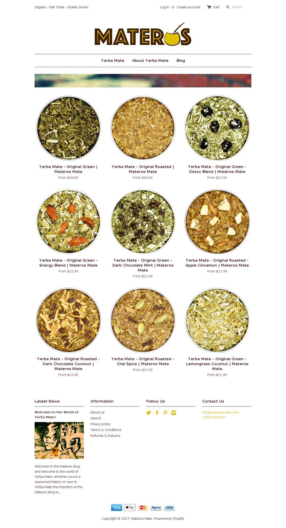 materosmate.com shopify website screenshot