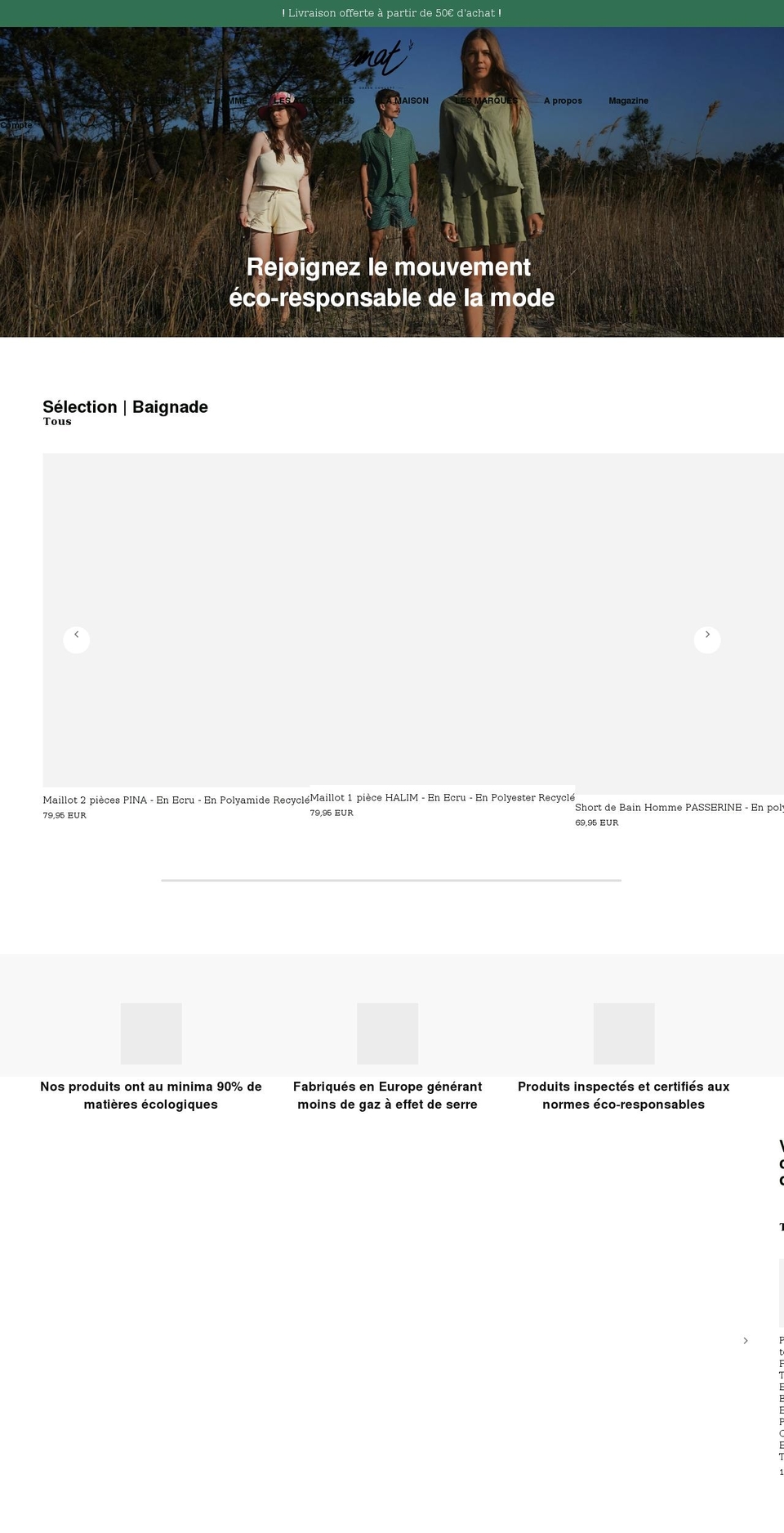 matgreenconcept.com shopify website screenshot