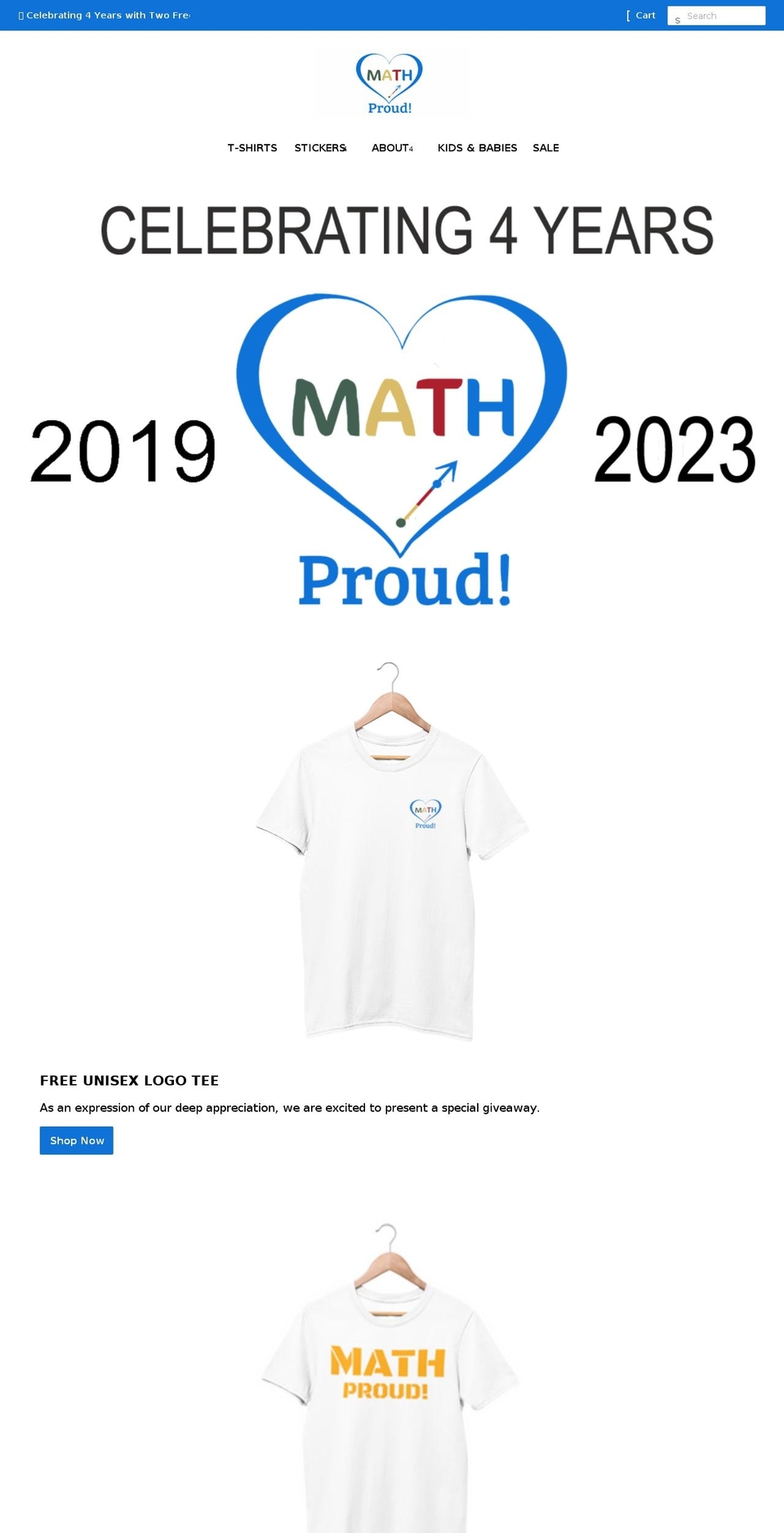 mathproud.com shopify website screenshot