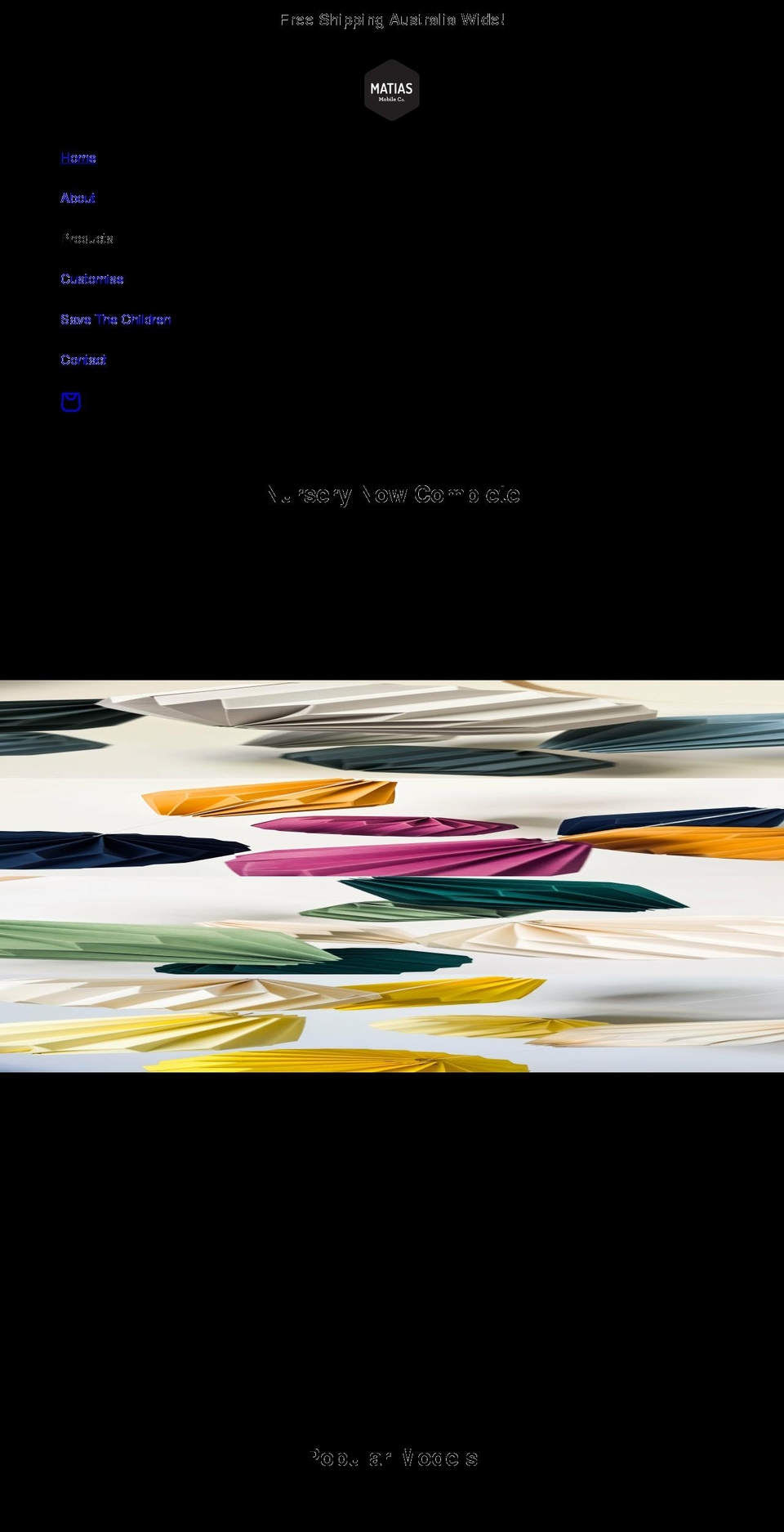 matiasmobiles.com shopify website screenshot