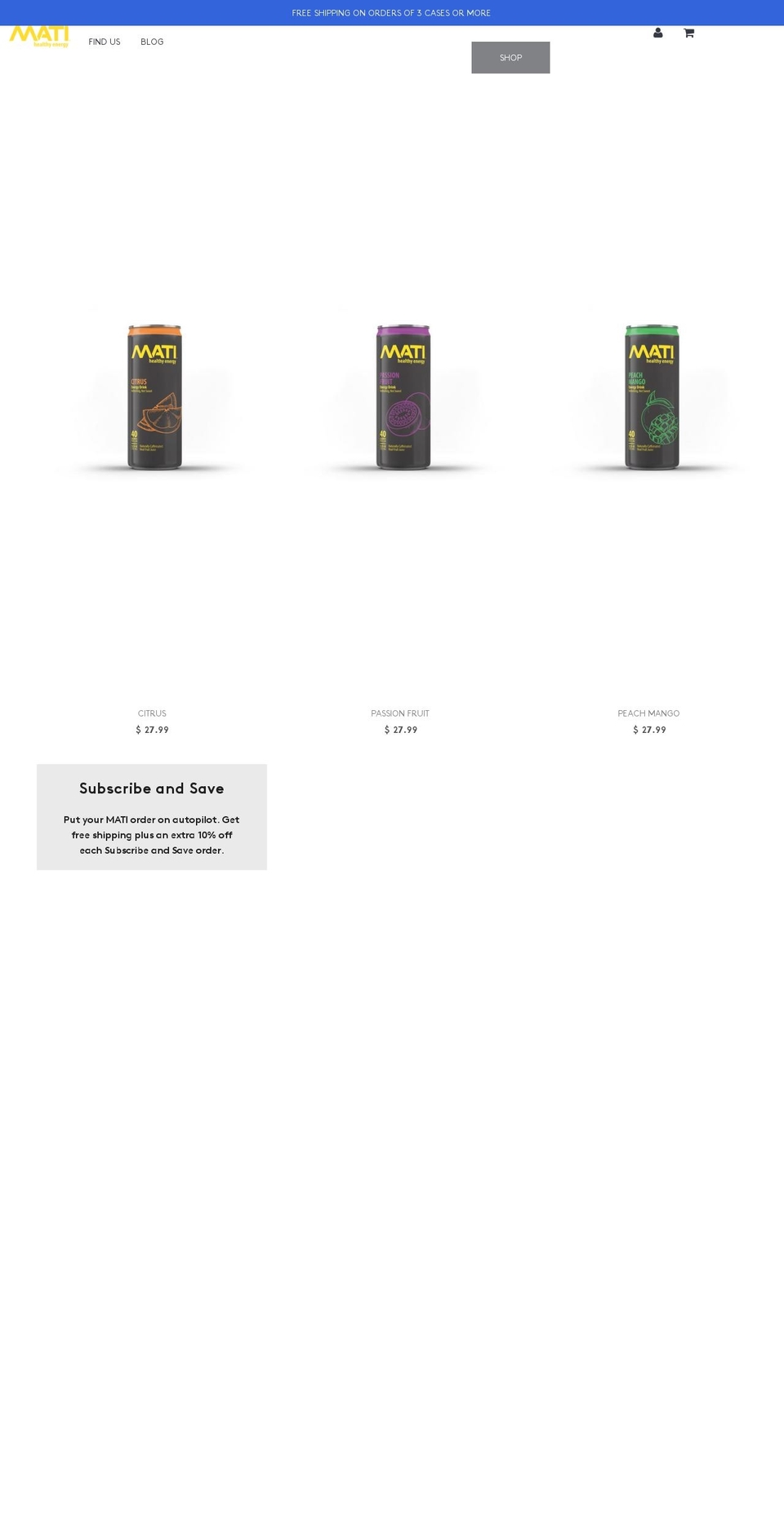 matienergy.net shopify website screenshot