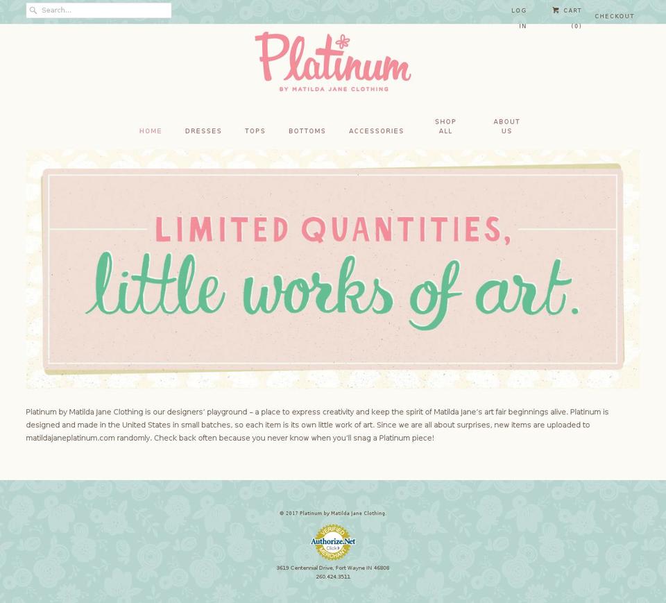 March 2017 Easter Update Shopify theme site example matildajaneplatinum.com