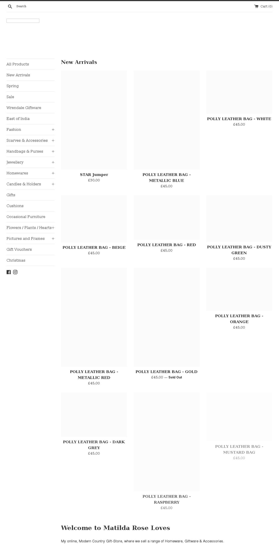 matildaroseloves.com shopify website screenshot