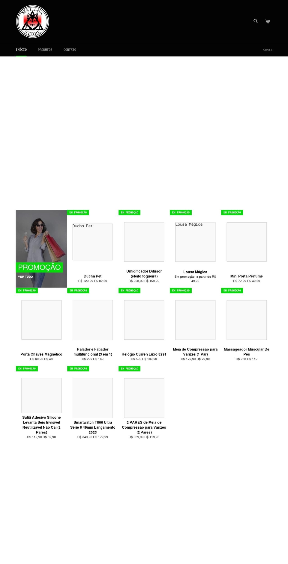 matilhastore.com shopify website screenshot