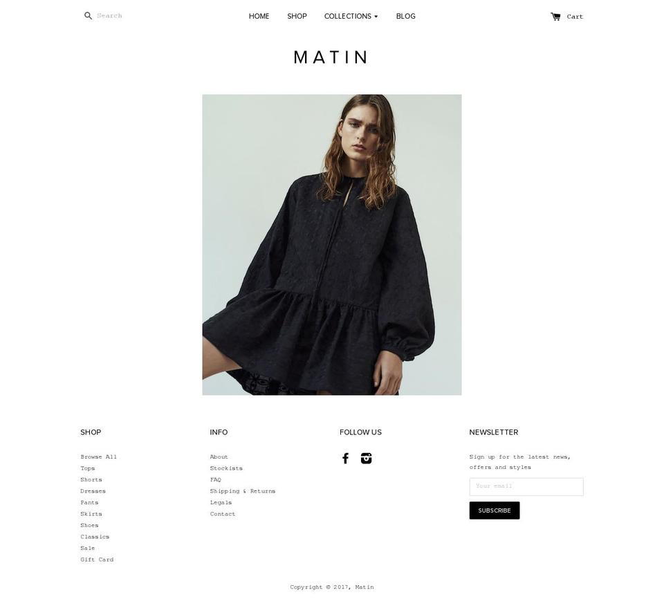 matinstudio.com shopify website screenshot