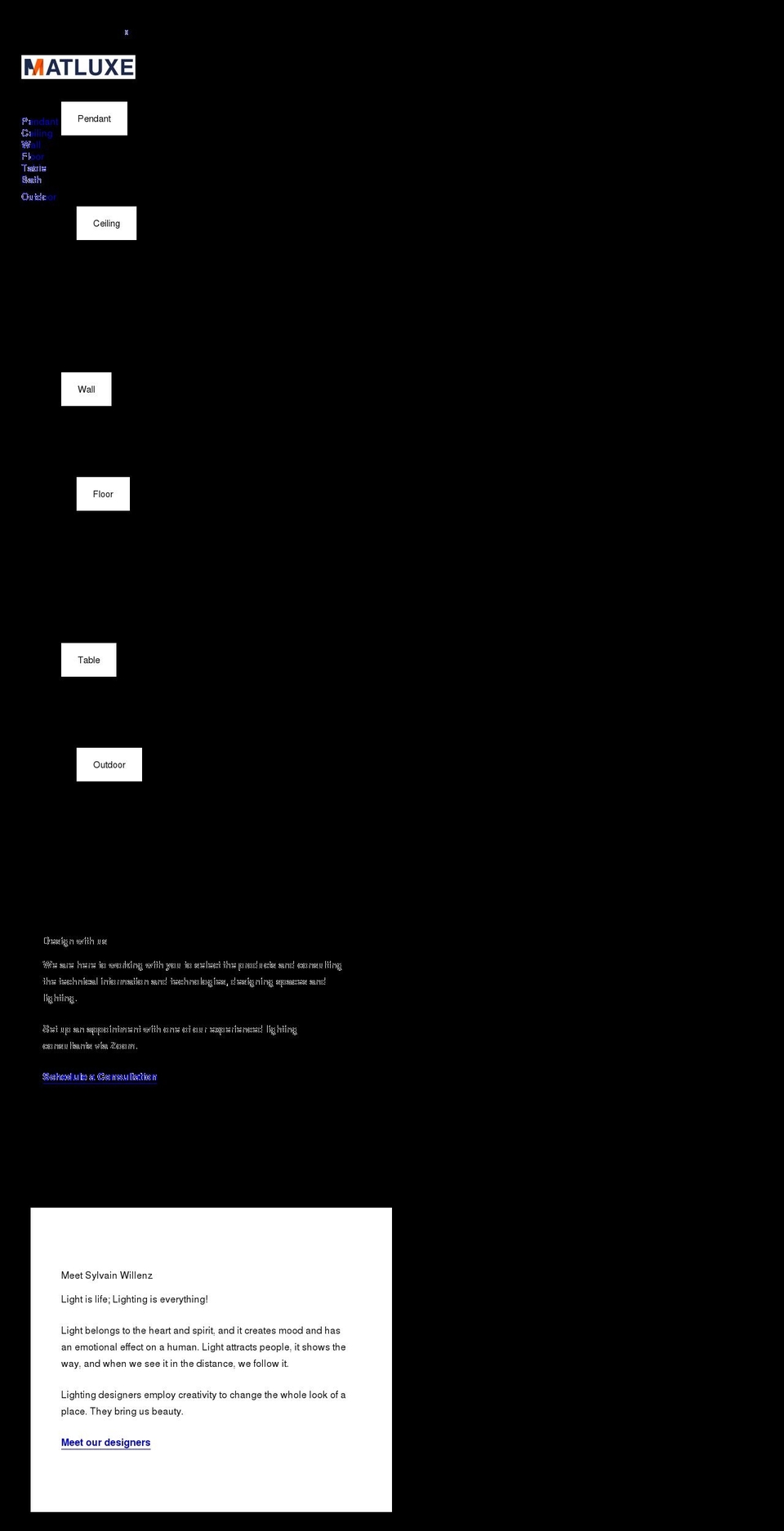 matluxe.com shopify website screenshot