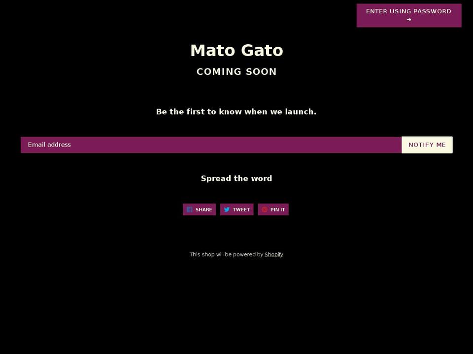 matogato.com — Shopify storefront screenshot