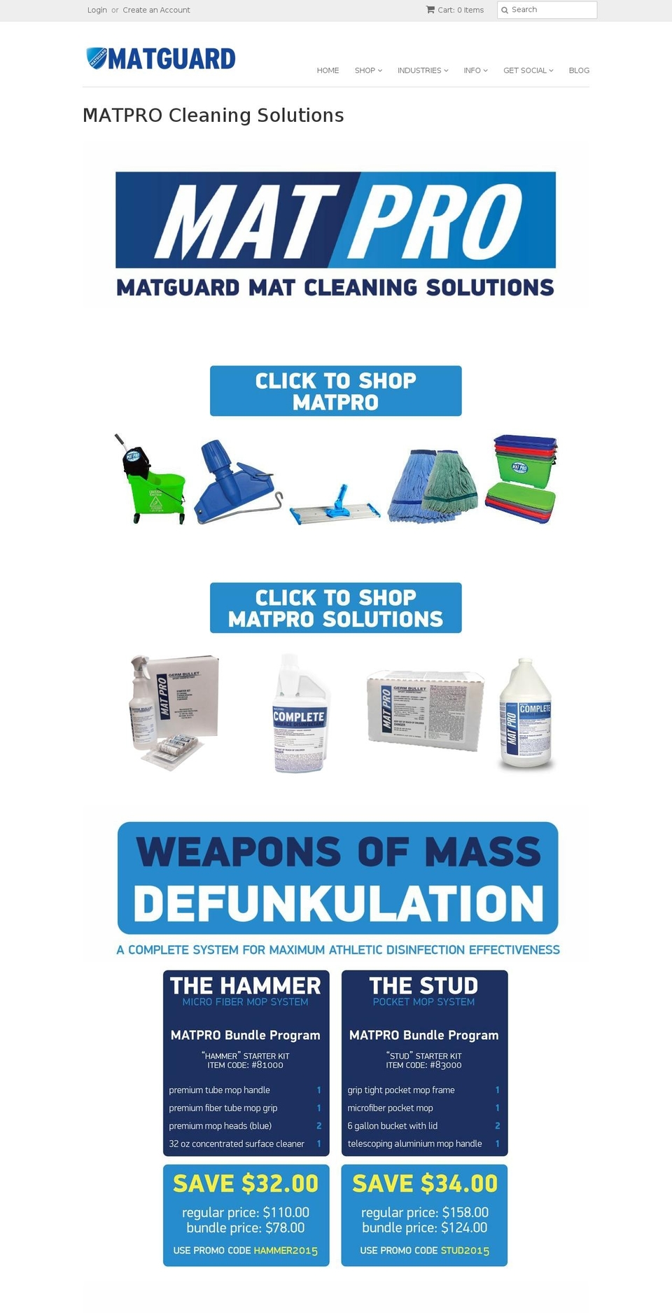 matprosolutions.com shopify website screenshot
