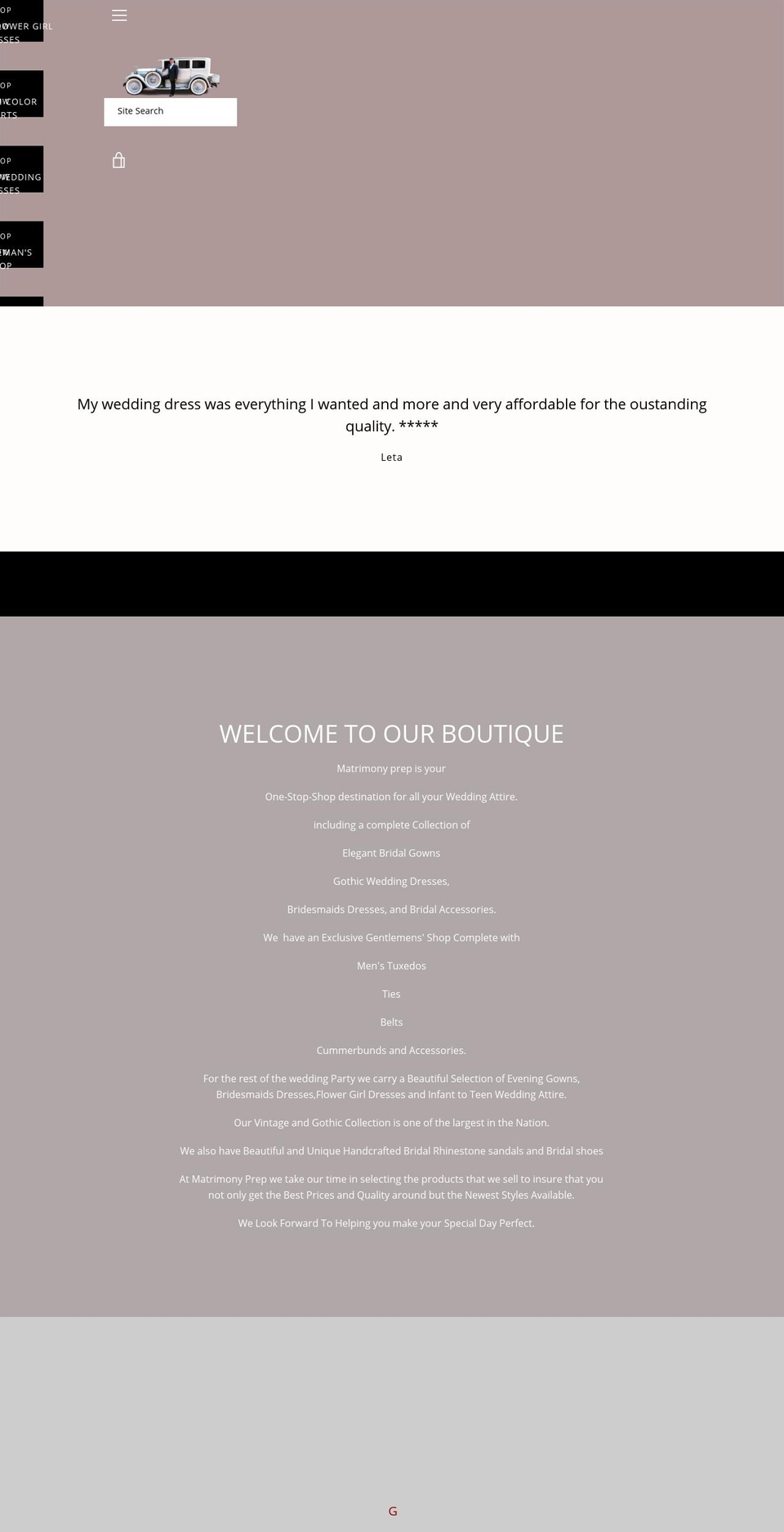 matrimonyprep.com — Shopify storefront screenshot
