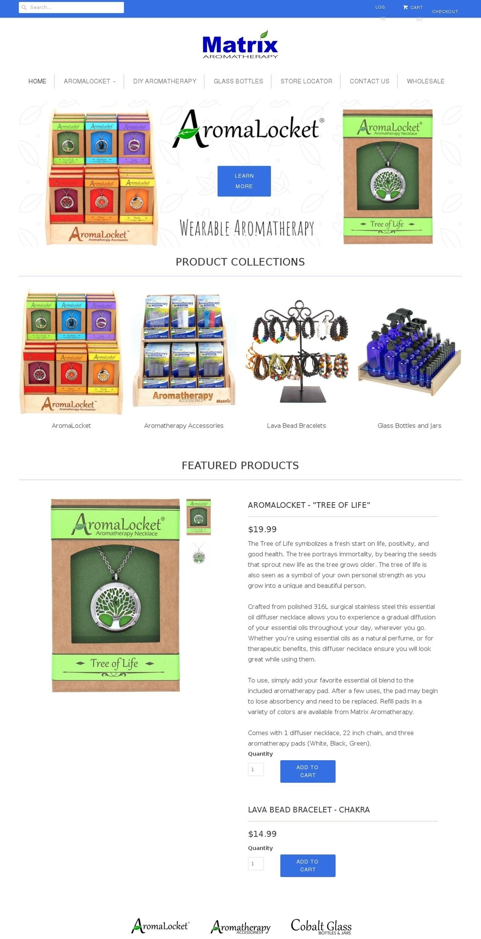 matrixaromatherapy.com — Shopify storefront screenshot