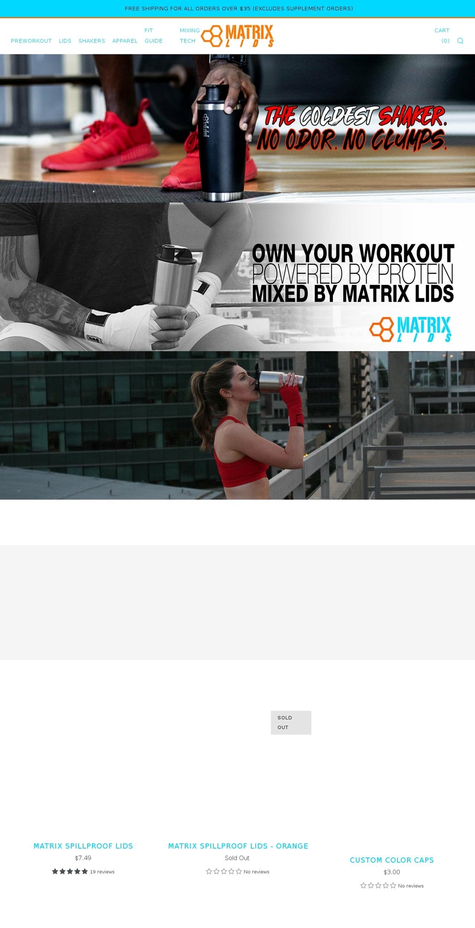 matrixlids.com shopify website screenshot