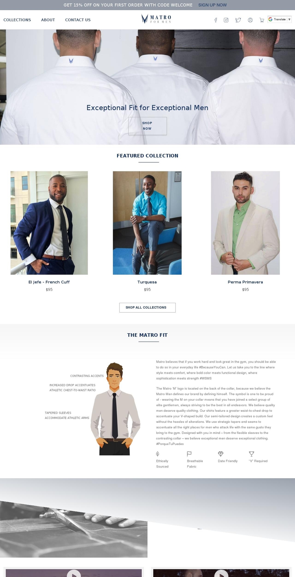 matroformen.com — Shopify storefront screenshot