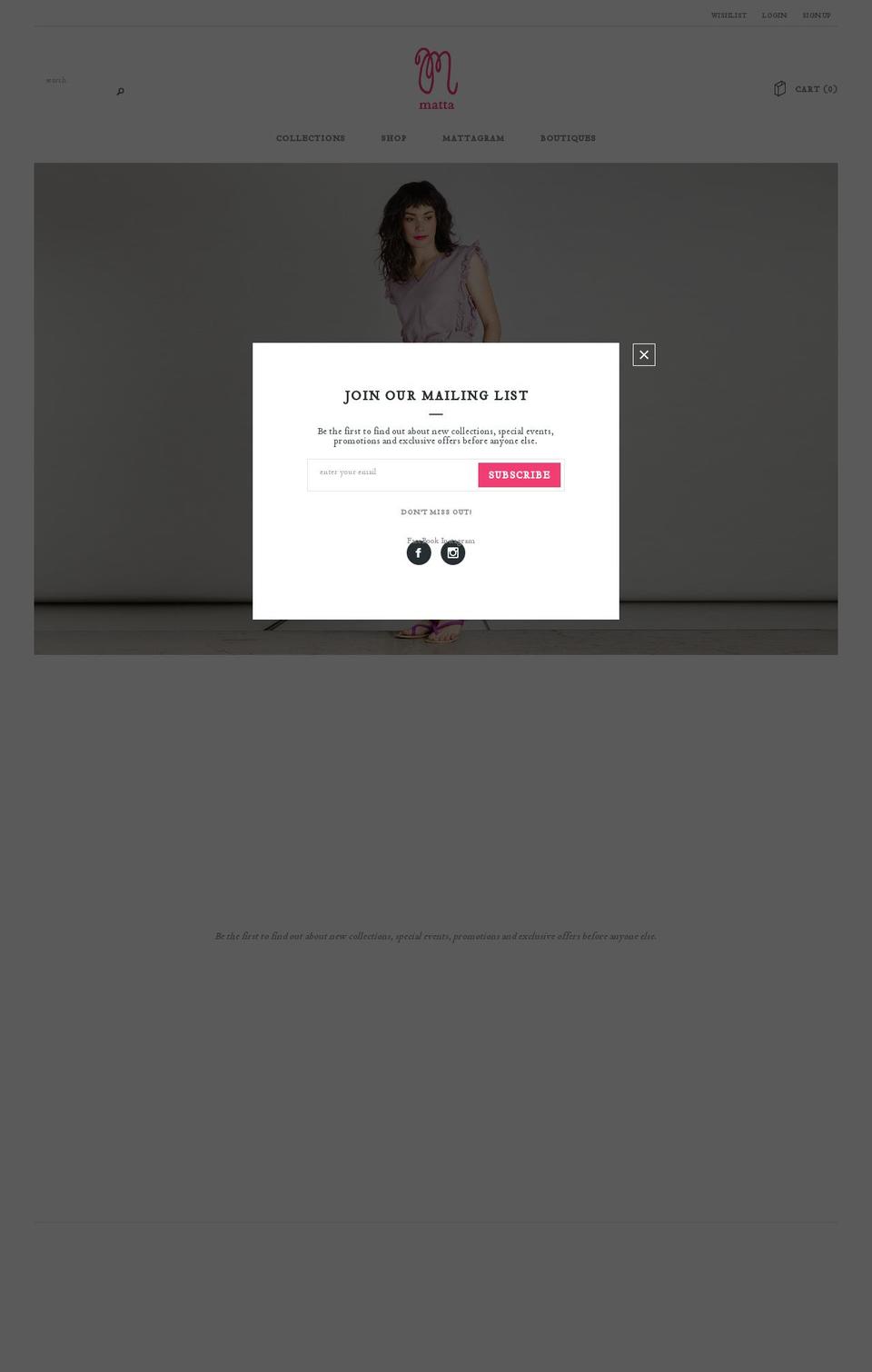 mattany.com shopify website screenshot