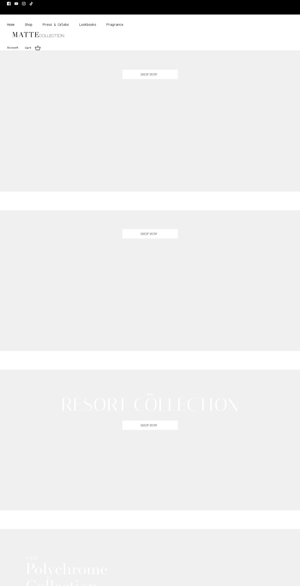 matte-collection.myshopify.com shopify website screenshot
