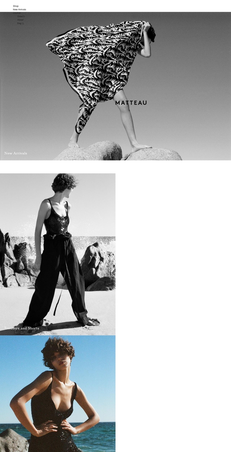 matteau-store.com shopify website screenshot