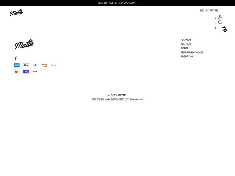 mattebrand.com shopify website screenshot
